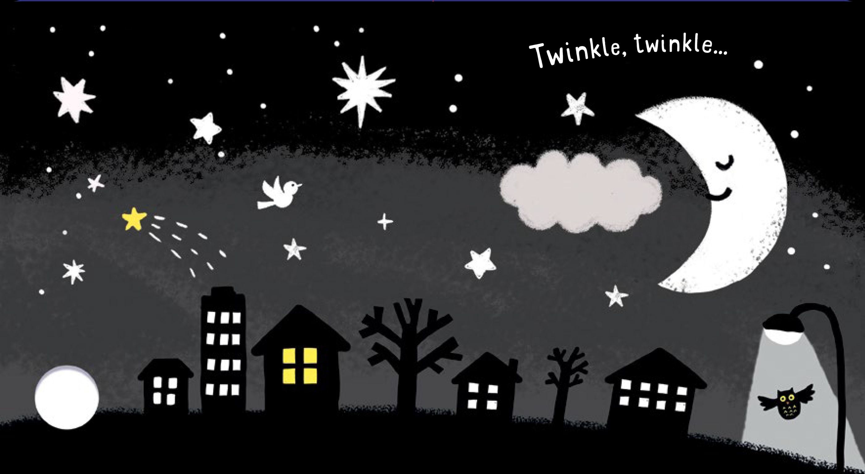 usborne baby's black and white books: bedtime