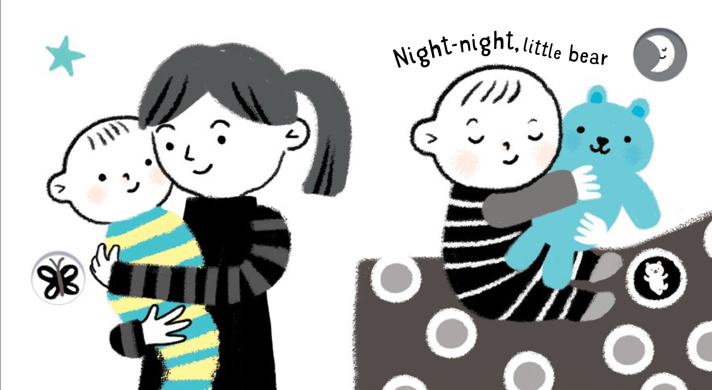usborne baby's black and white books: hello!