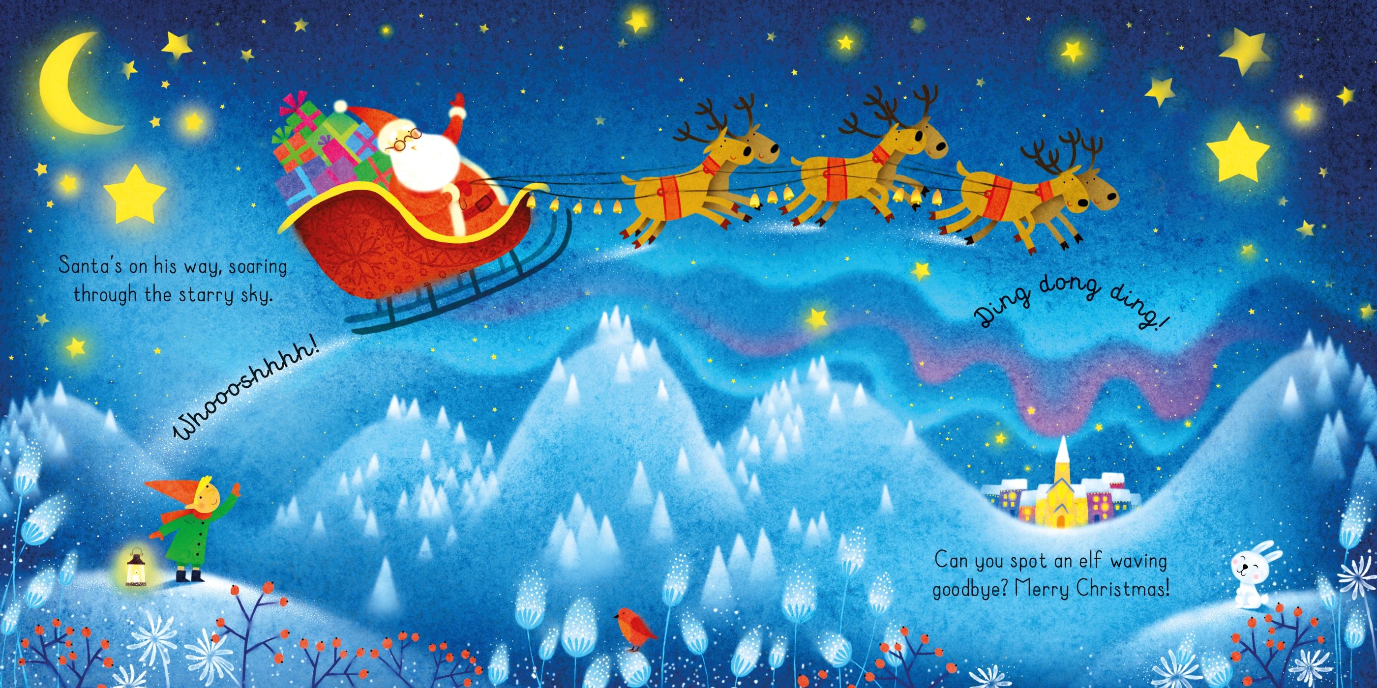 usborne book and 3 jigsaws - santa