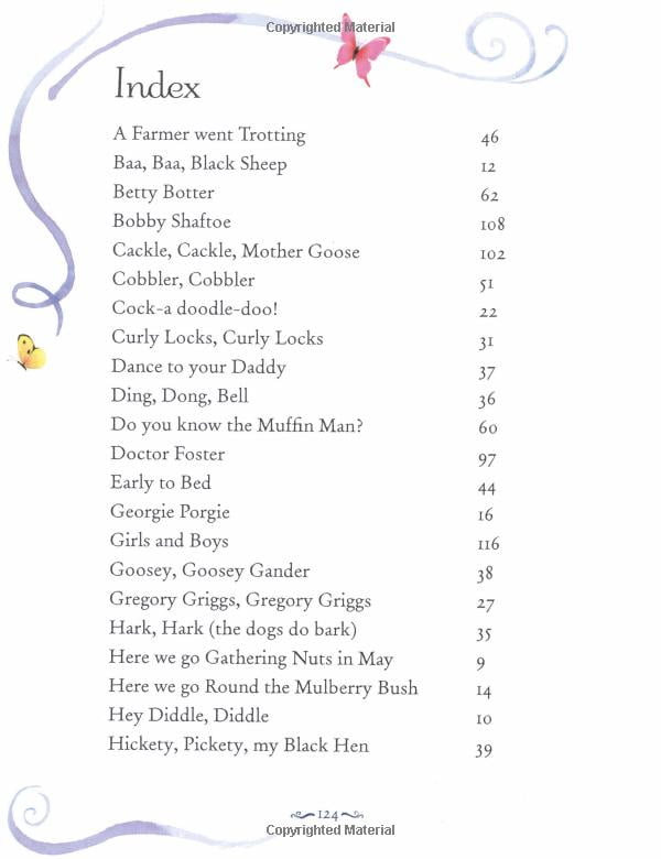 usborne illustrated book of nursery rhymes (hardcover)