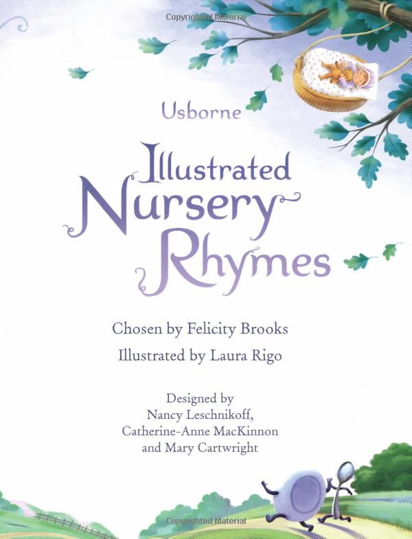 usborne illustrated book of nursery rhymes (hardcover)