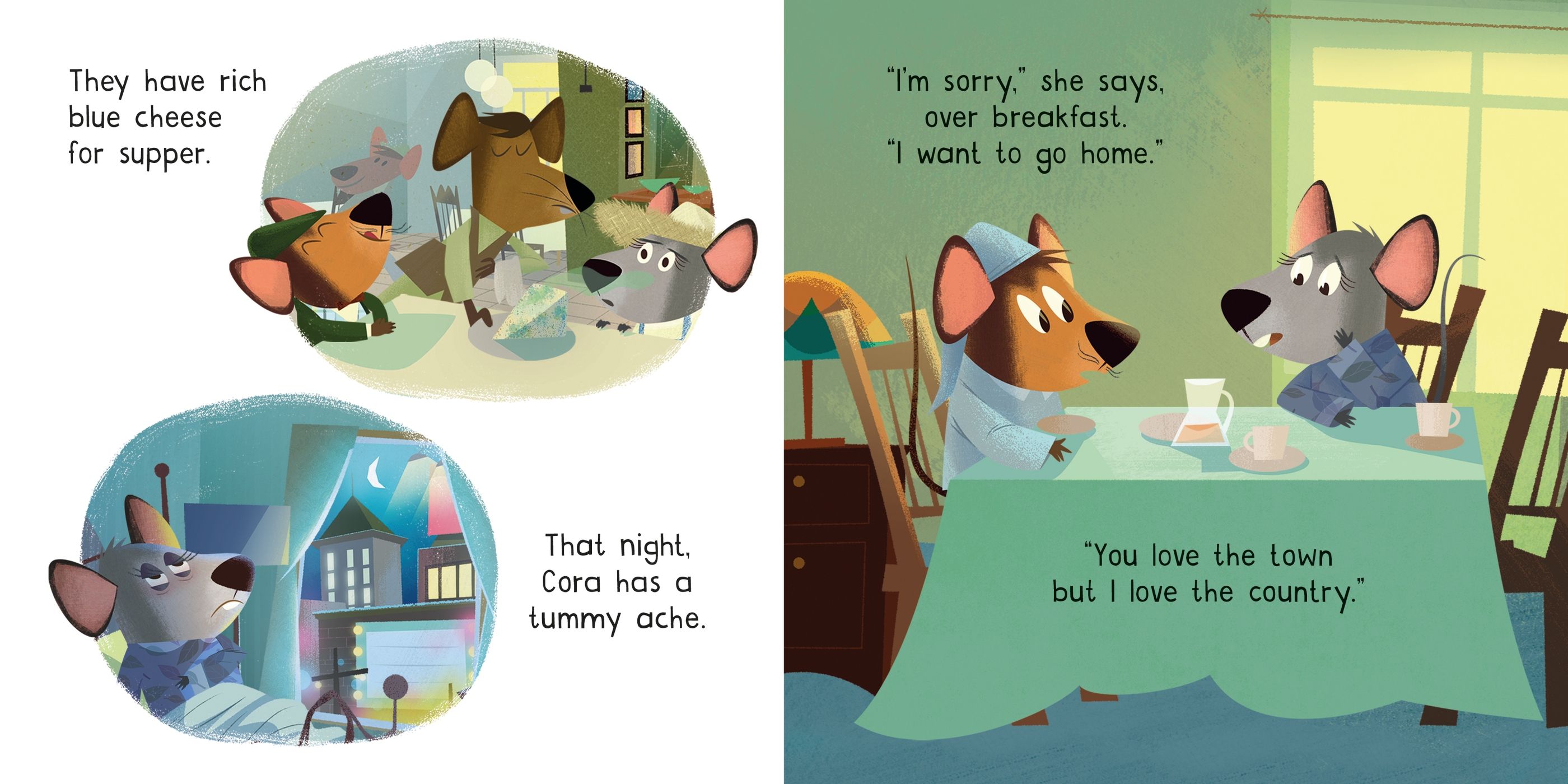 usborne little board books: the town mouse and the country mouse