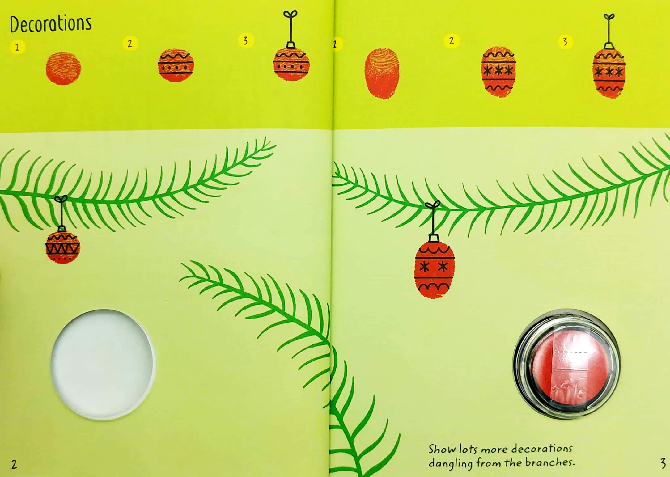 usborne minis: finger printing christmas