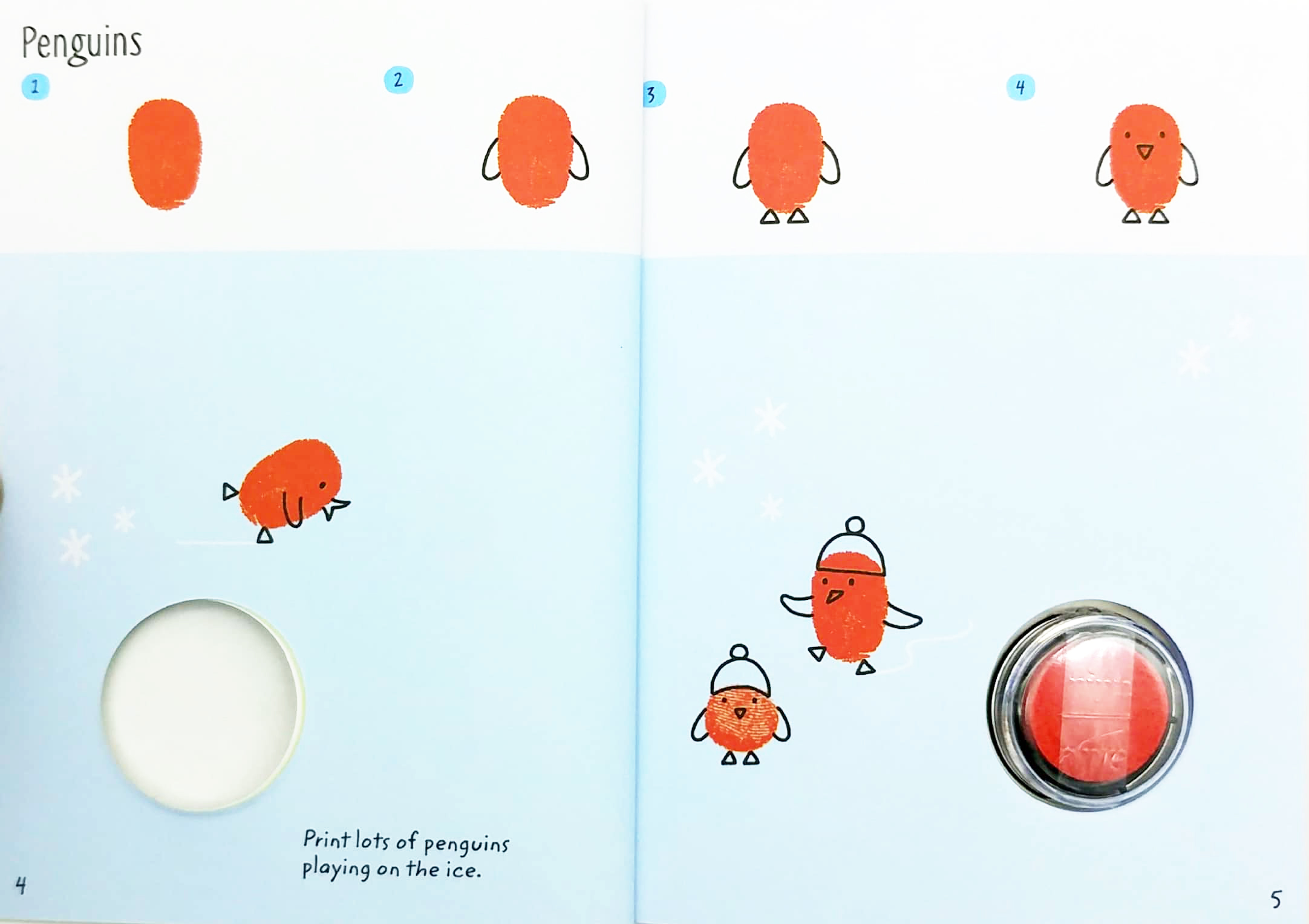 usborne minis: finger printing christmas
