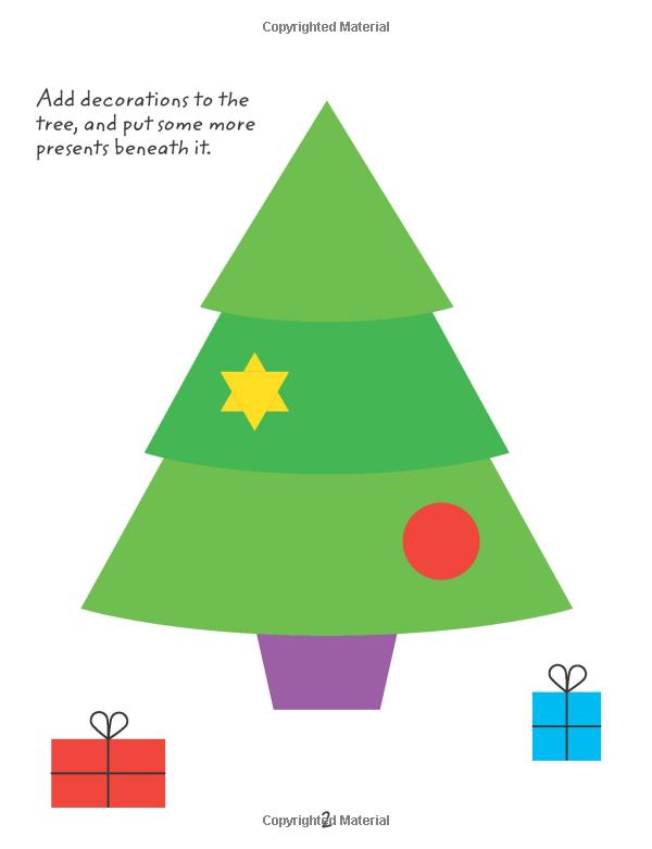 usborne minis: sticker shapes christmas