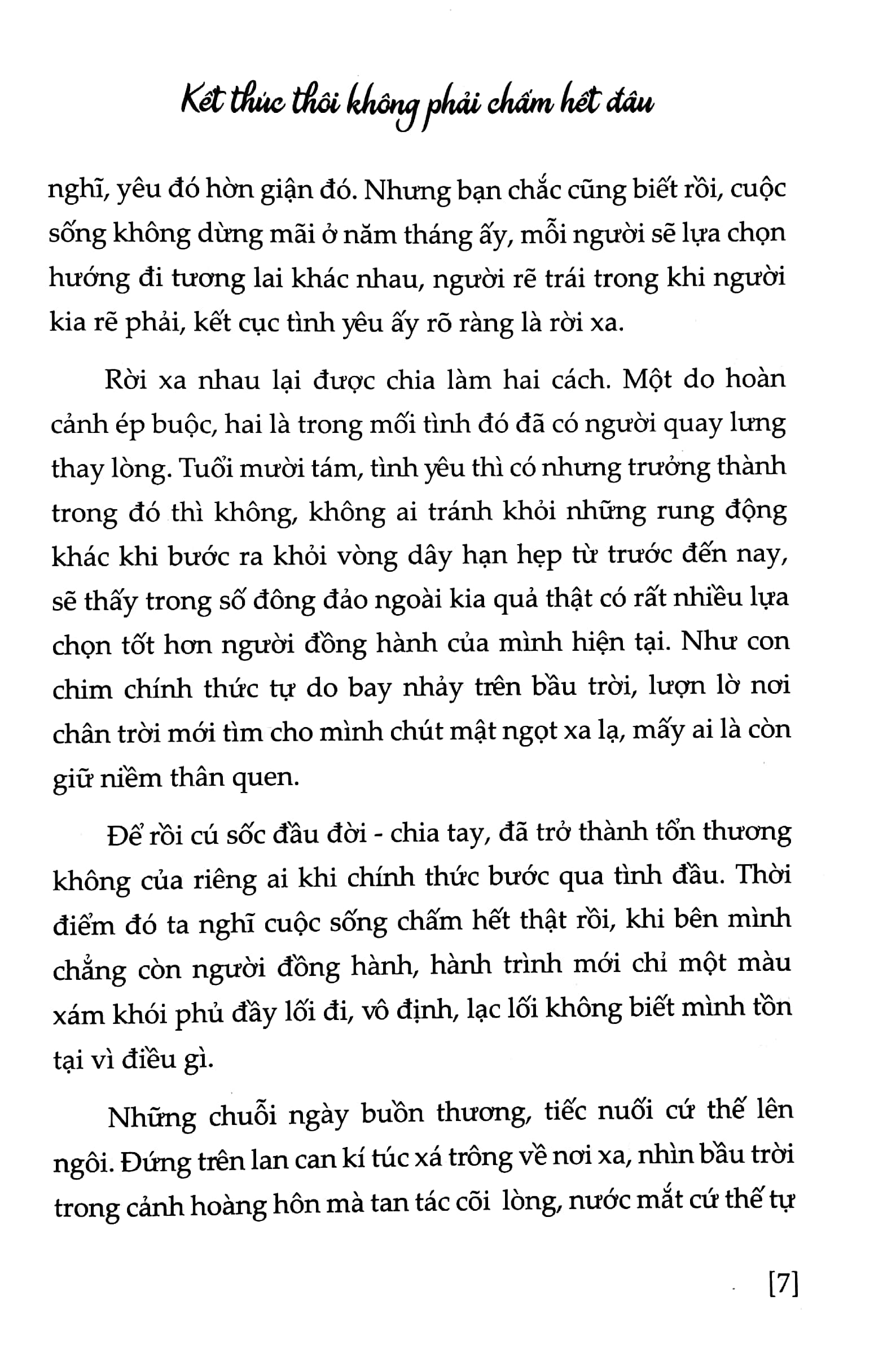 và khi lạc lối - kết thúc thôi không phải chấm hết đâu