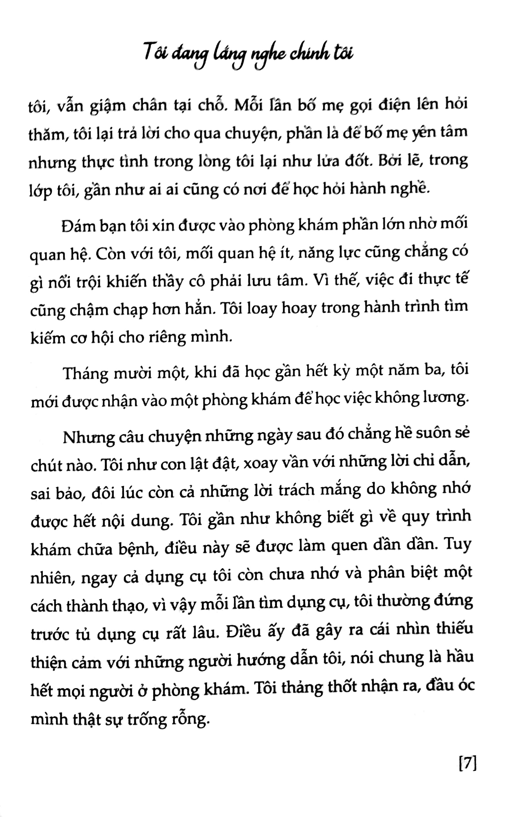 và khi lạc lối - tôi đang lắng nghe chính tôi