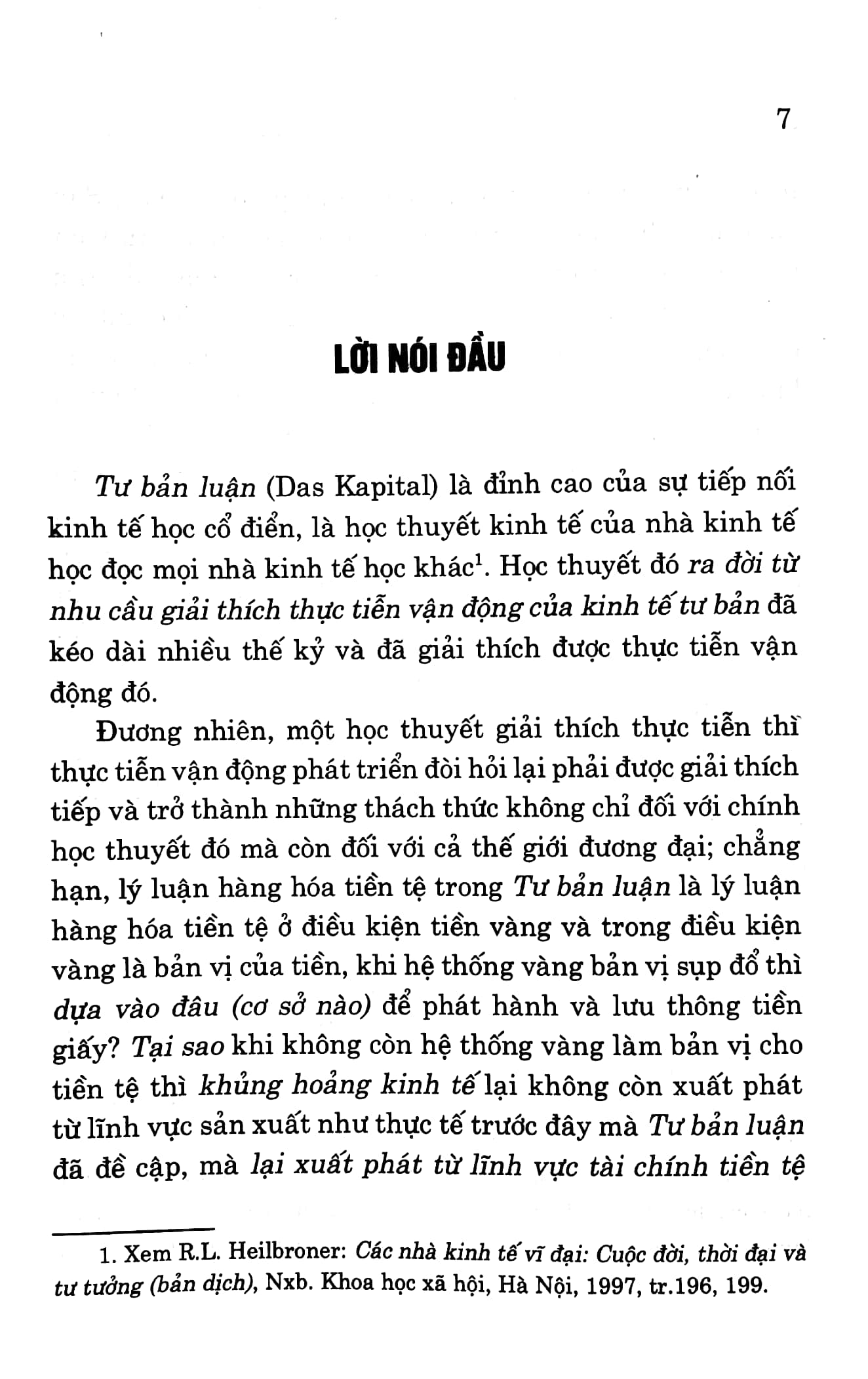 vấn đề của kinh tế đương đại - góc nhìn từ tư bản luận t-h-t' => h-t'-h'