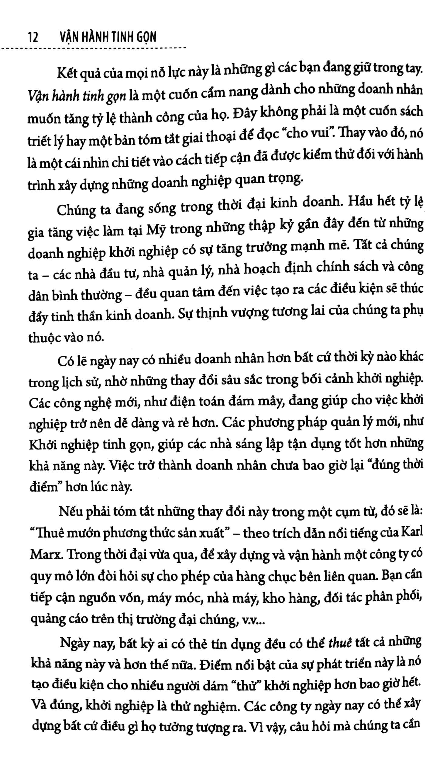 vận hành tinh gọn