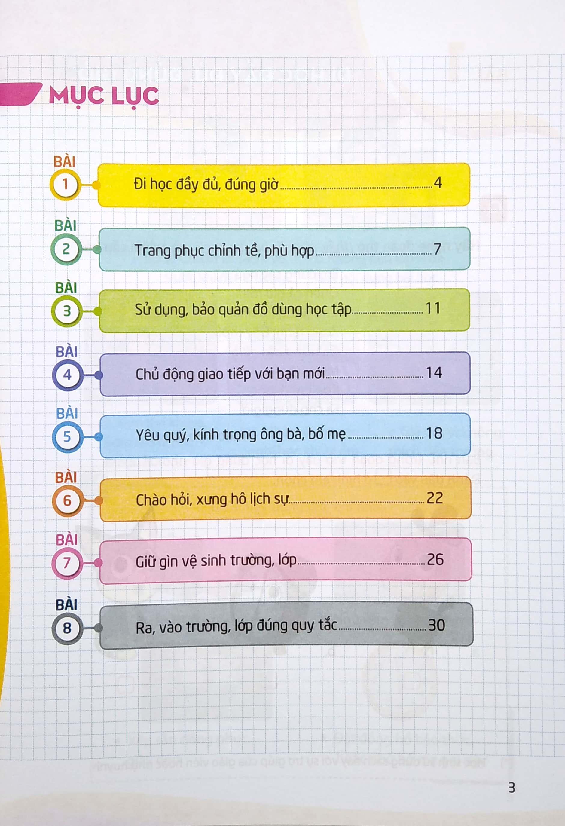 văn hóa học đường - lớp 1 (2020)