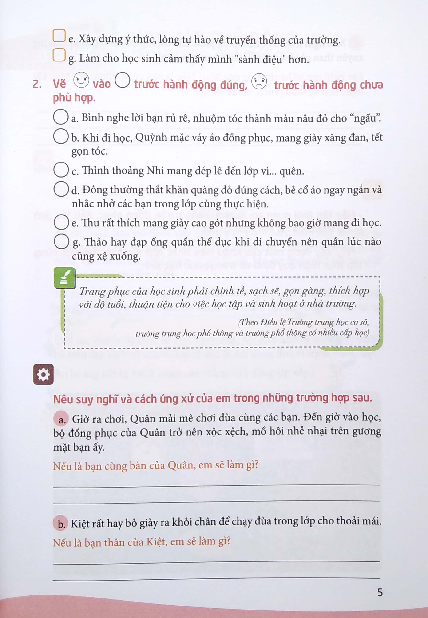 văn hóa học đường - lớp 6 (2020)