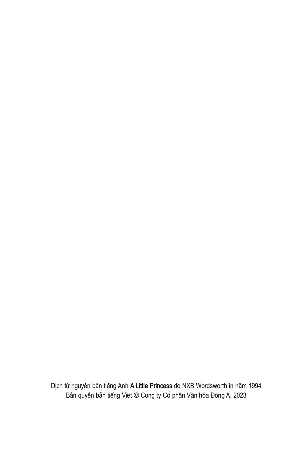 văn học cổ điển - công chúa nhỏ (tái bản 2023)