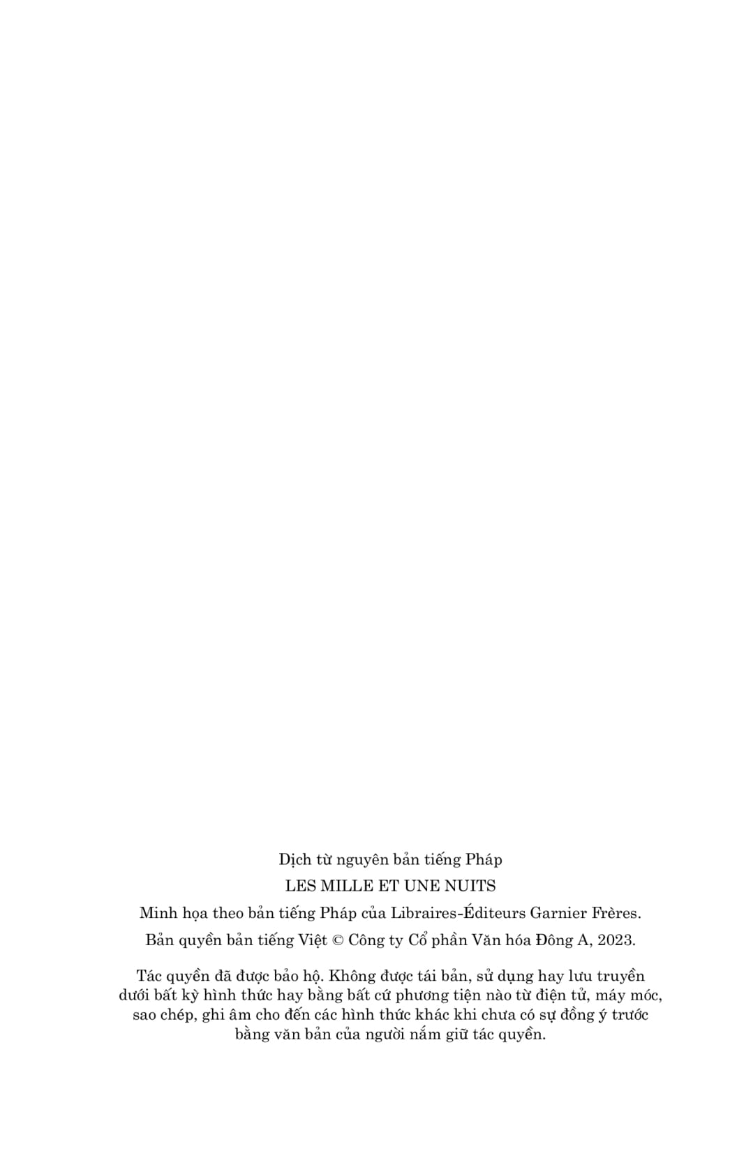 văn học cổ điển - đông a classic - nghìn lẻ một đêm - những truyện hay chọn lọc