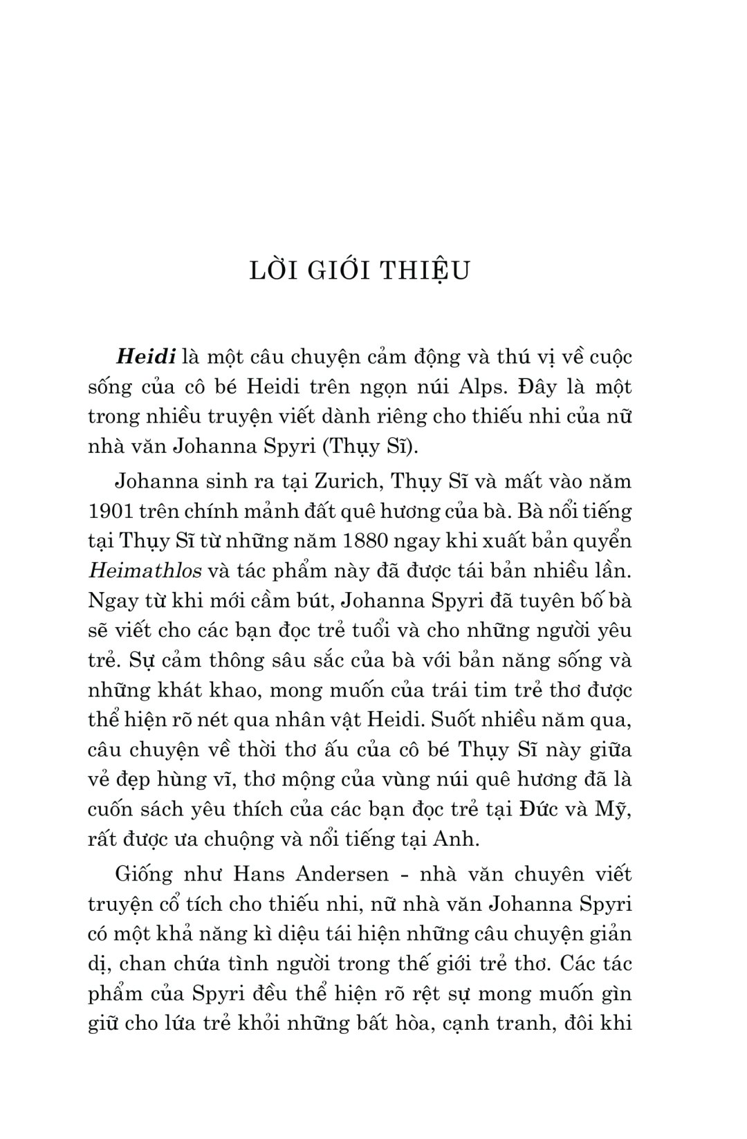 văn học cổ điển - heidi (tái bản 2023)