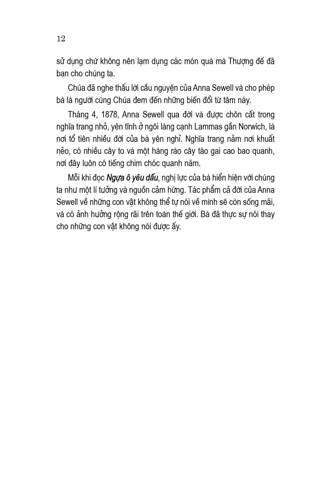 văn học cổ điển - ngựa ô yêu dấu (tái bản 2023)