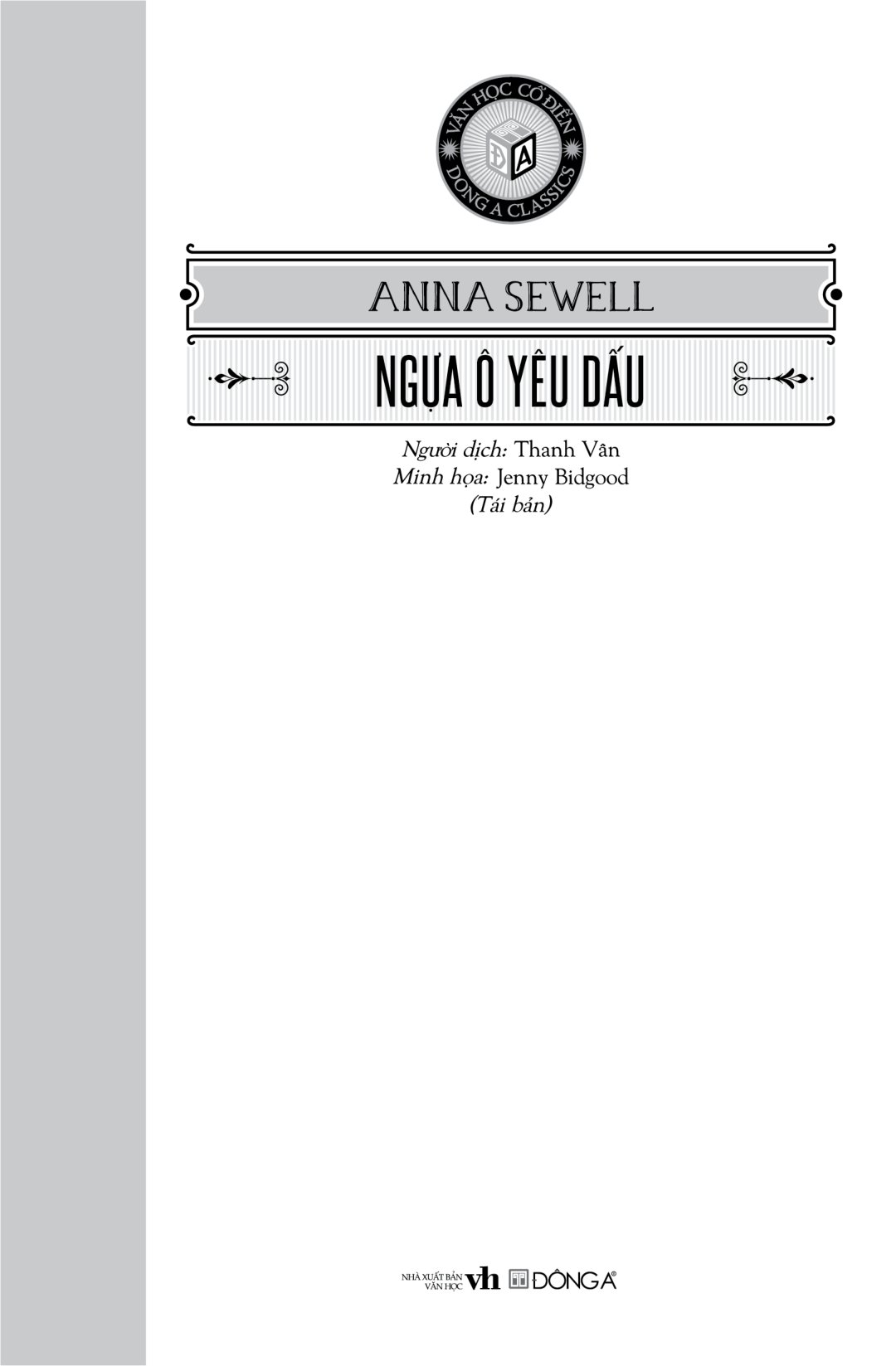 văn học cổ điển - ngựa ô yêu dấu (tái bản 2023)