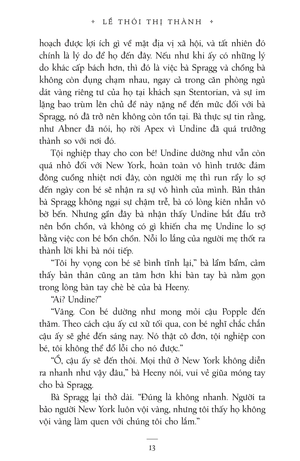 văn học kinh điển - lề thói thị thành