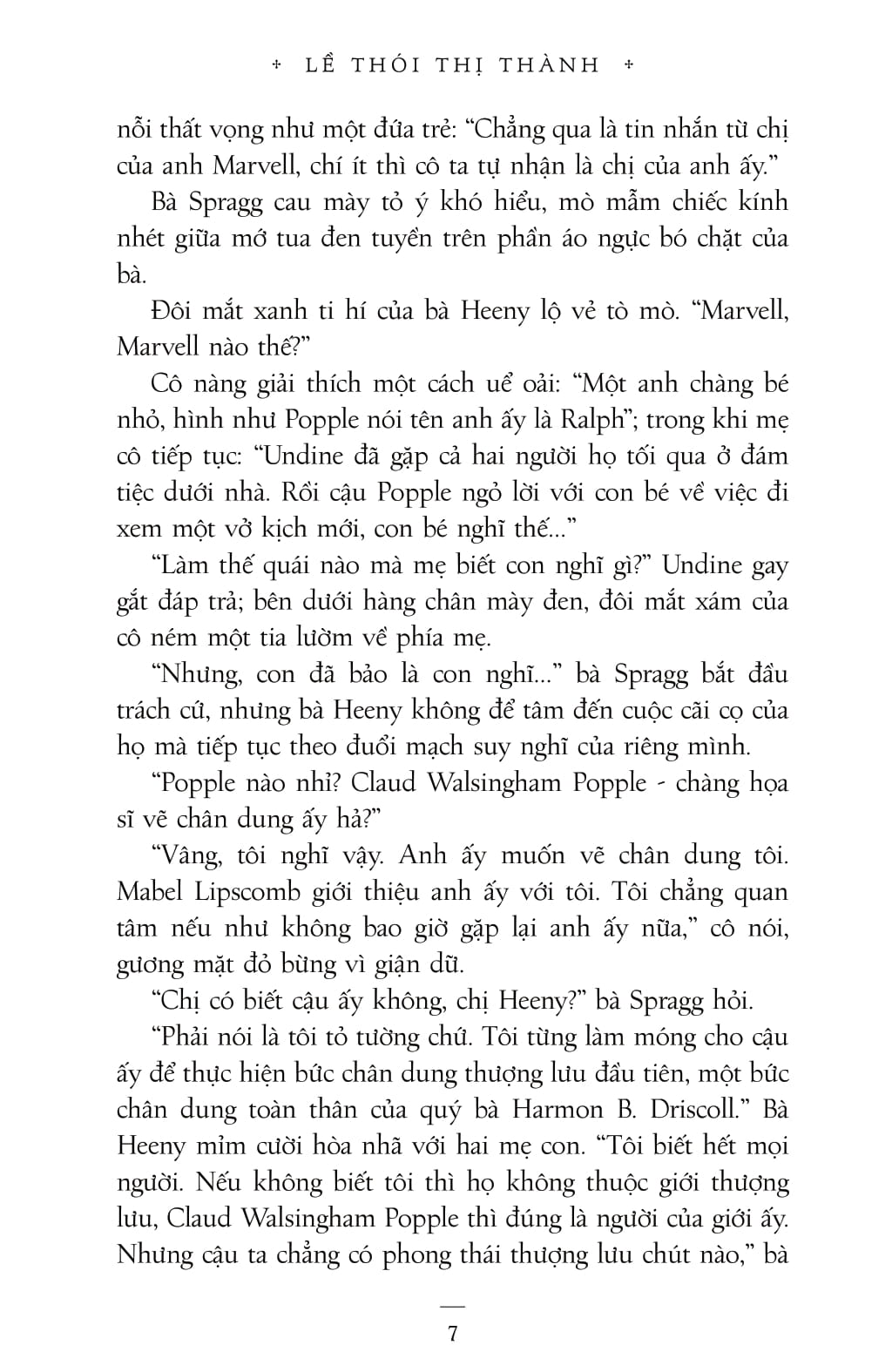 văn học kinh điển - lề thói thị thành