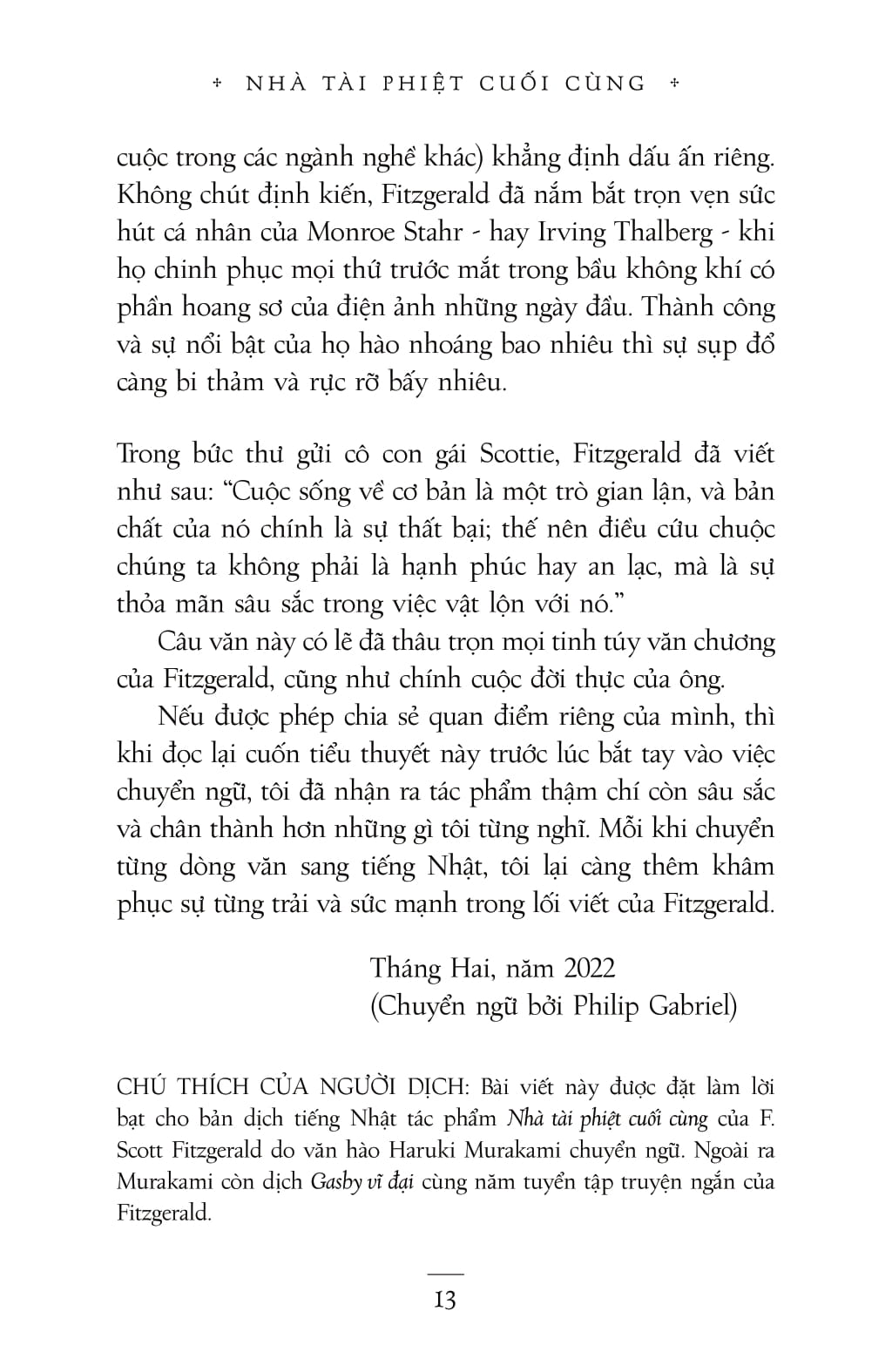 văn học kinh điển - nhà tài phiệt cuối cùng