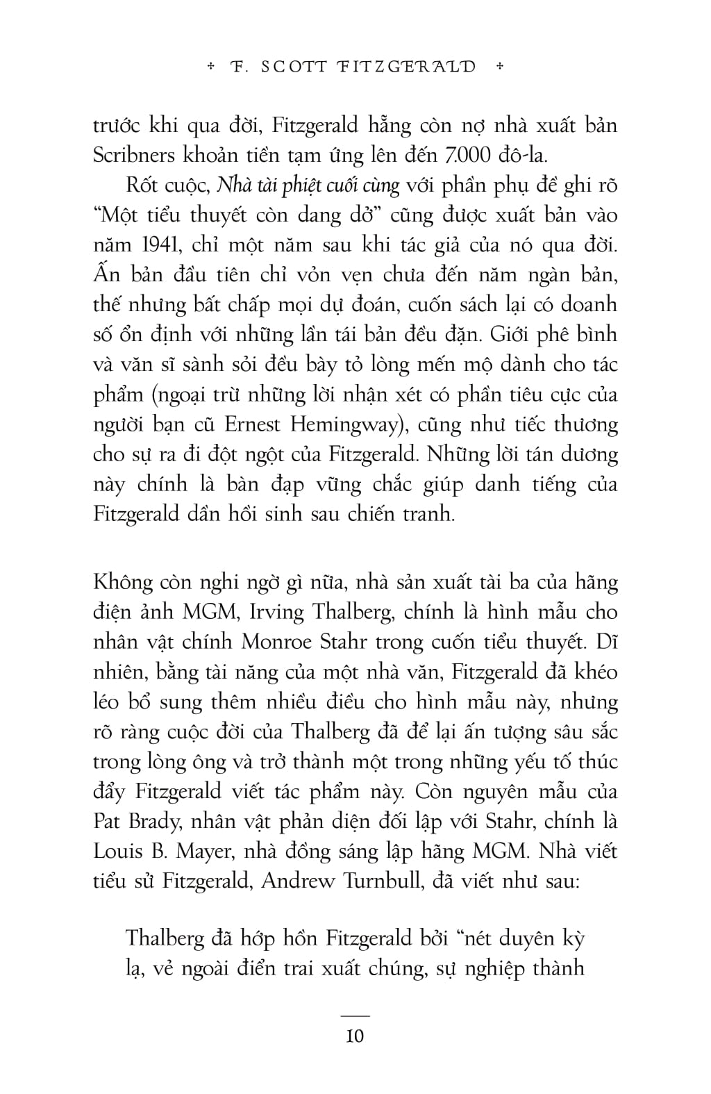 văn học kinh điển - nhà tài phiệt cuối cùng