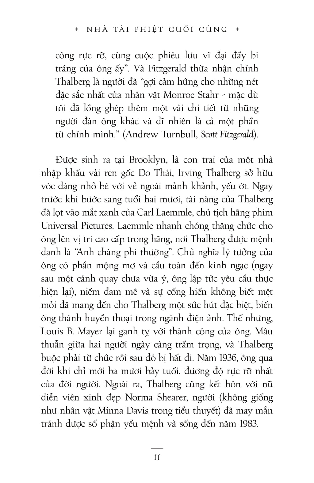 văn học kinh điển - nhà tài phiệt cuối cùng