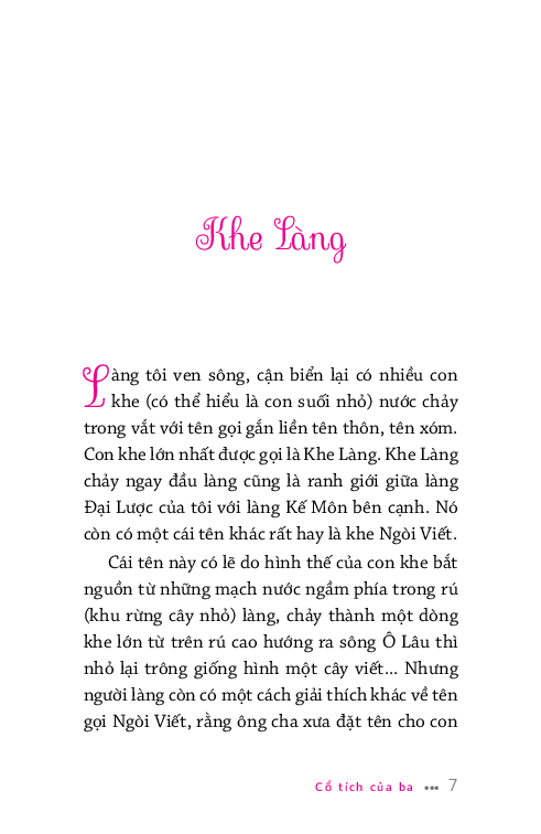 văn học thiếu nhi - cổ tích của ba - tản văn cho thiếu nhi