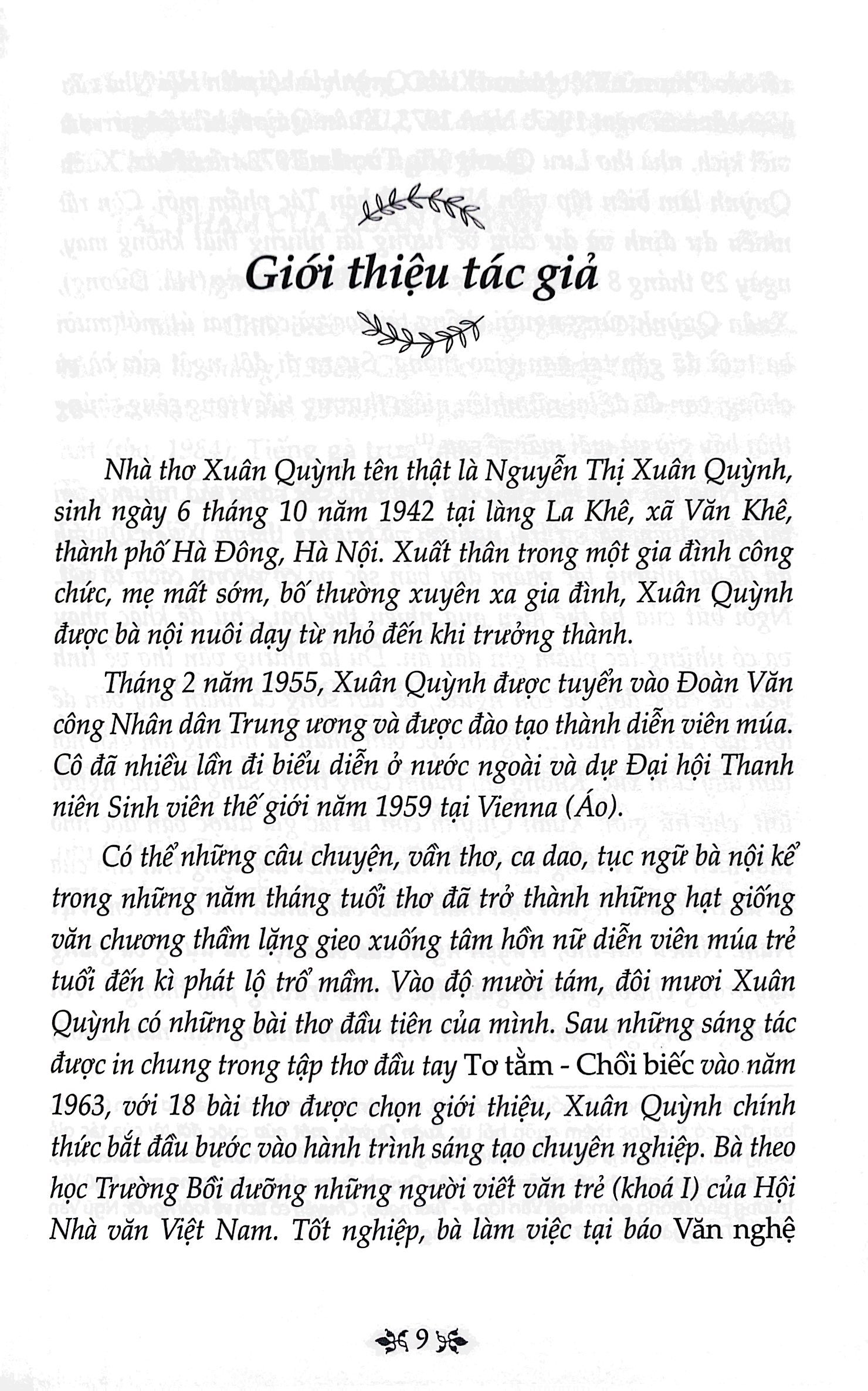 văn học trong nhà trường - thơ xuân quỳnh