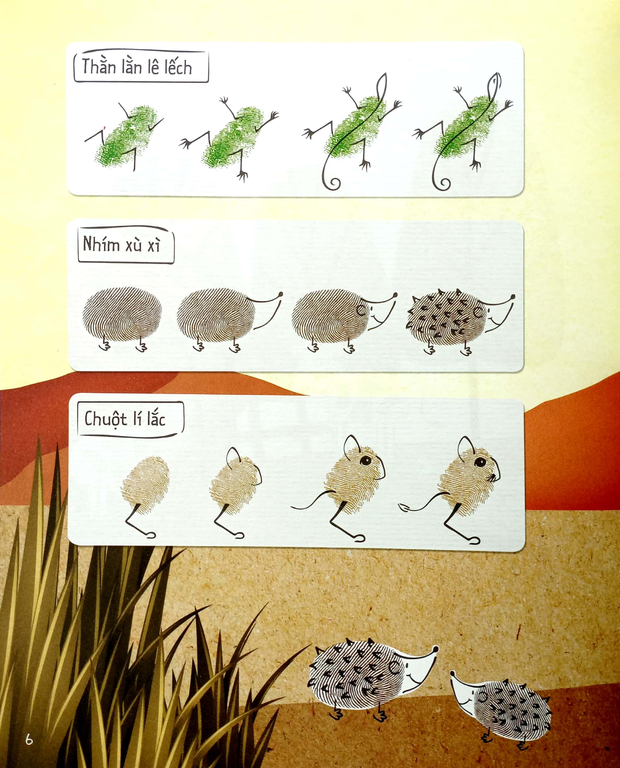 vân tay vui nhộn - tạo hình động vật