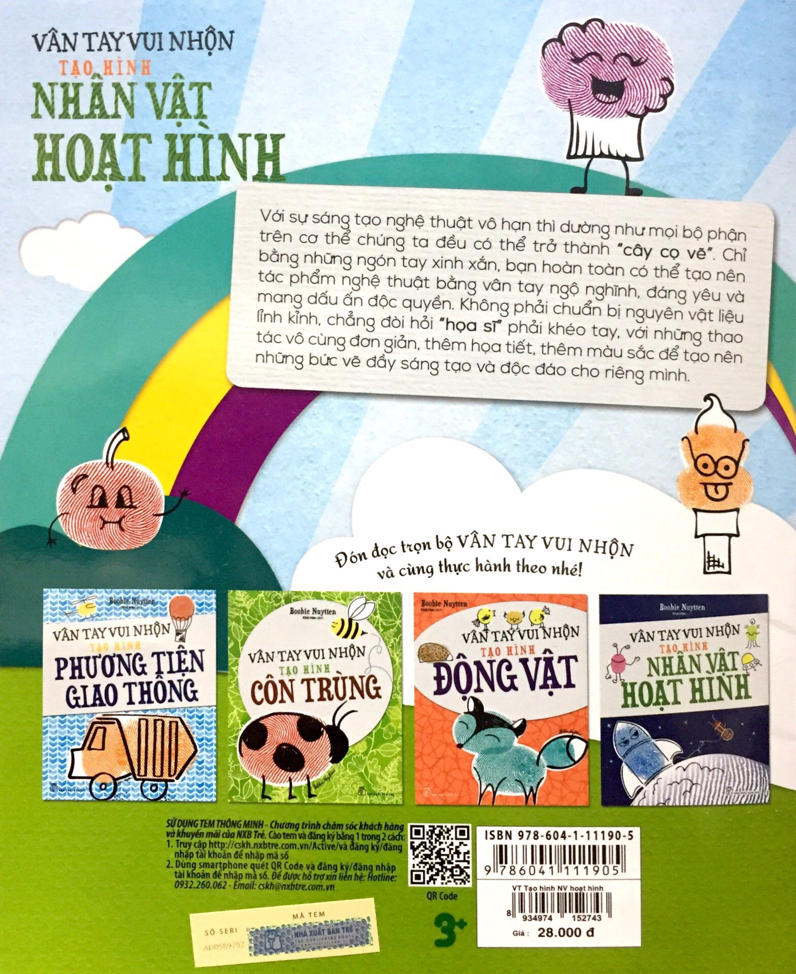 vân tay vui nhộn - tạo hình nhân vật hoạt hình