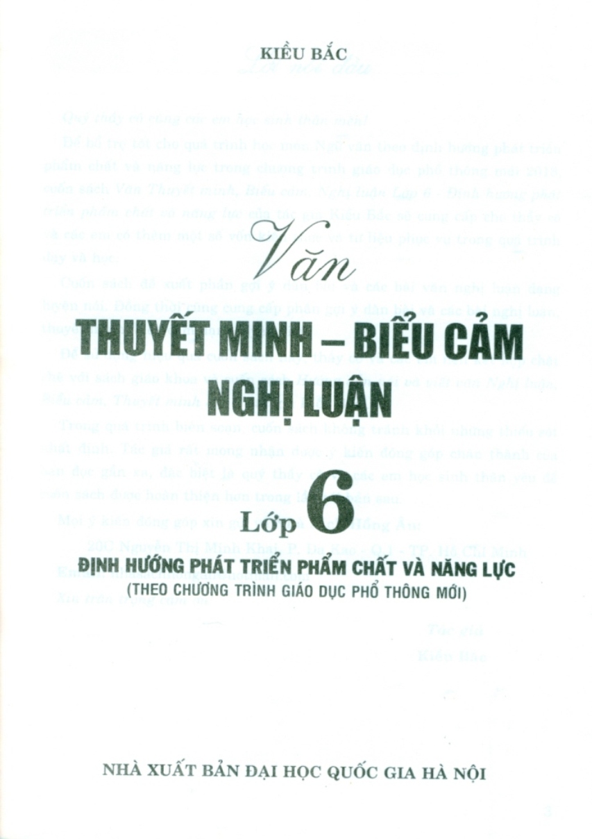 văn thuyết minh-biểu cảm-nghị luận lớp 6 (dùng chung cho các bộ sgk hiện hành)