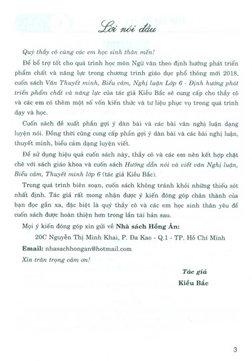 văn thuyết minh-biểu cảm-nghị luận lớp 6 (dùng chung cho các bộ sgk hiện hành)