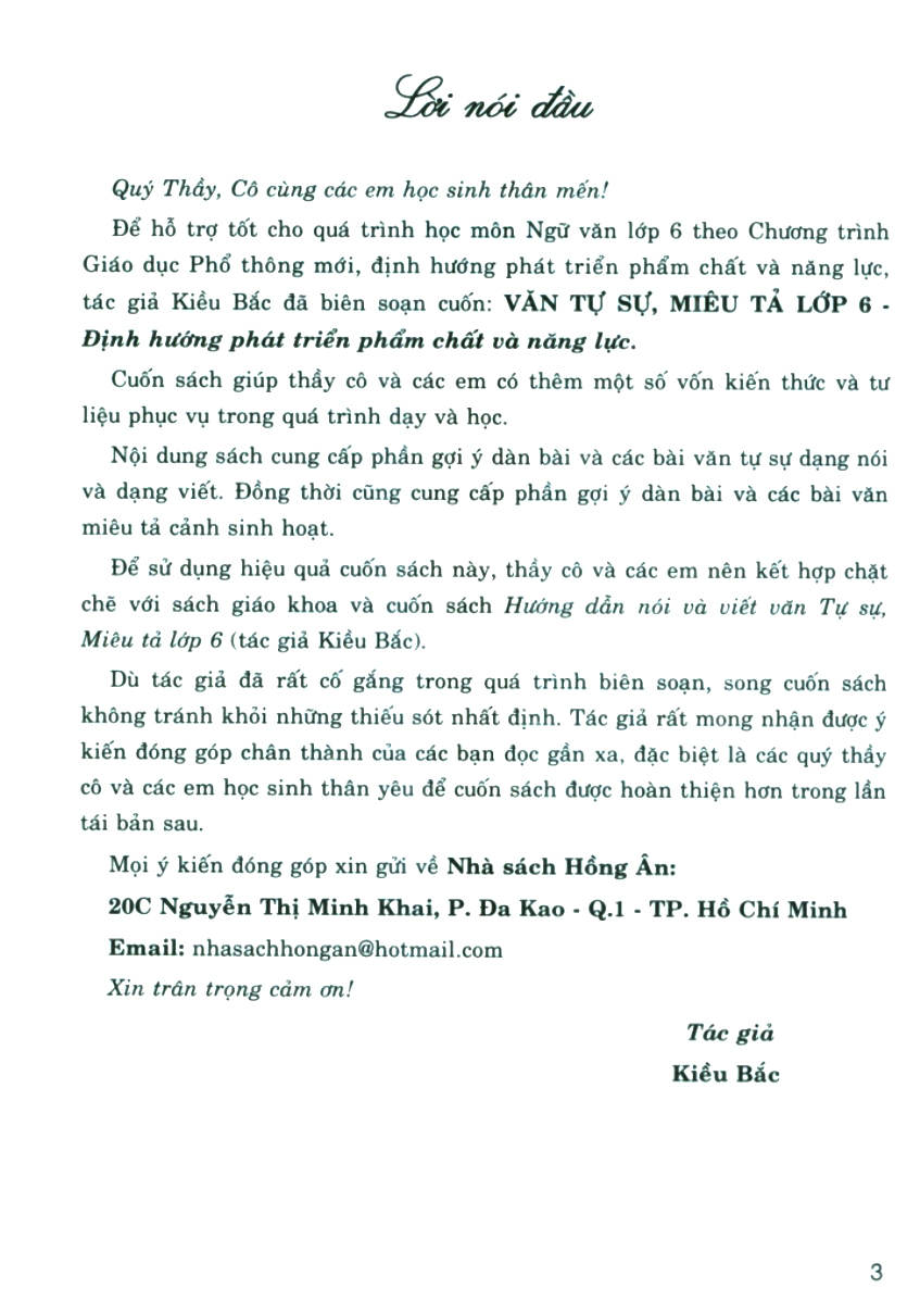 văn tự sự - miêu tả lớp 6 (theo chương trình giáo dục phổ thông mới)