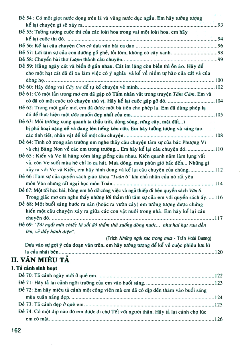 văn tự sự - miêu tả lớp 6 (theo chương trình giáo dục phổ thông mới)
