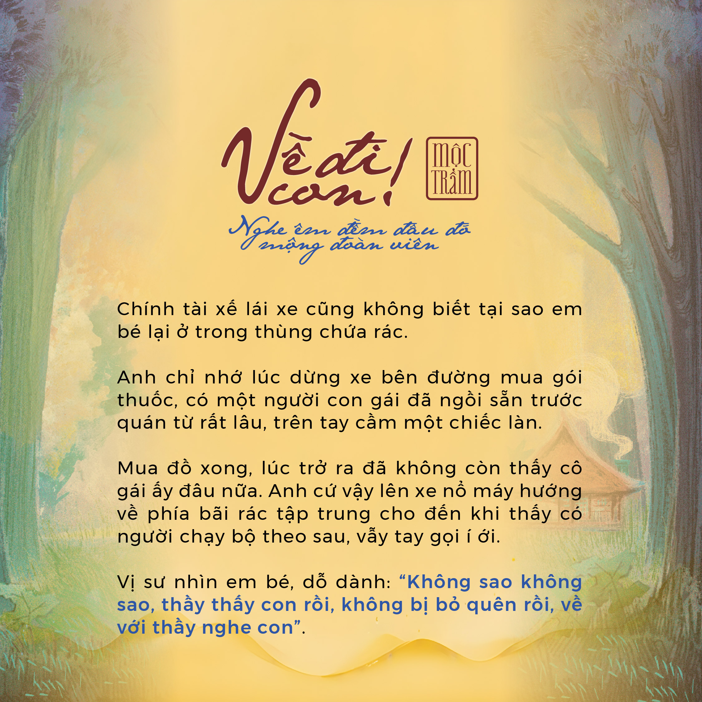 về đi con - nghe êm đềm đâu đó mộng đoàn viên - bản đặc biệt - bìa cứng - tặng kèm chữ ký của tác giả + 3 postcard