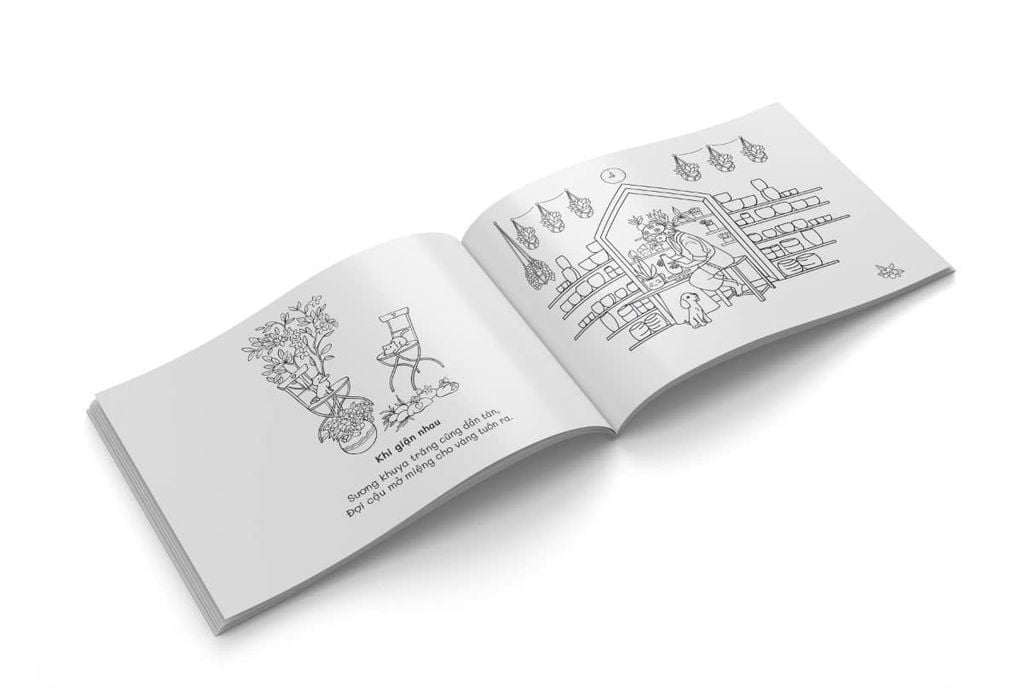 vẽ hạnh phúc trong an yên - cuốn sách tô màu lưu trữ thời gian