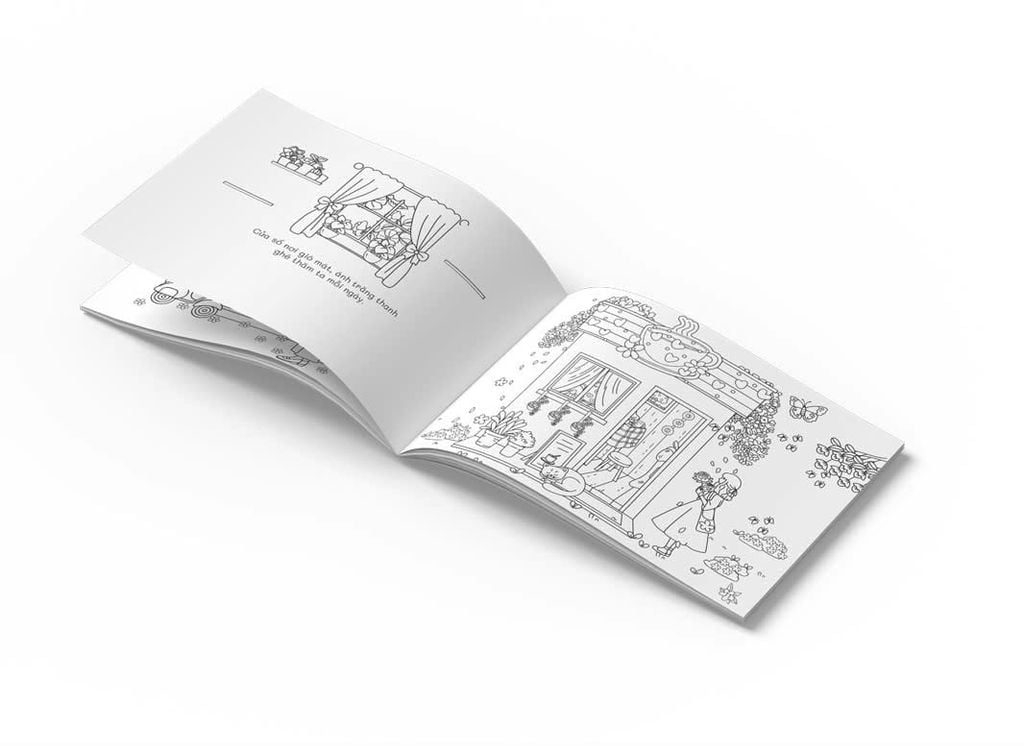 vẽ hạnh phúc trong an yên - cuốn sách tô màu lưu trữ thời gian