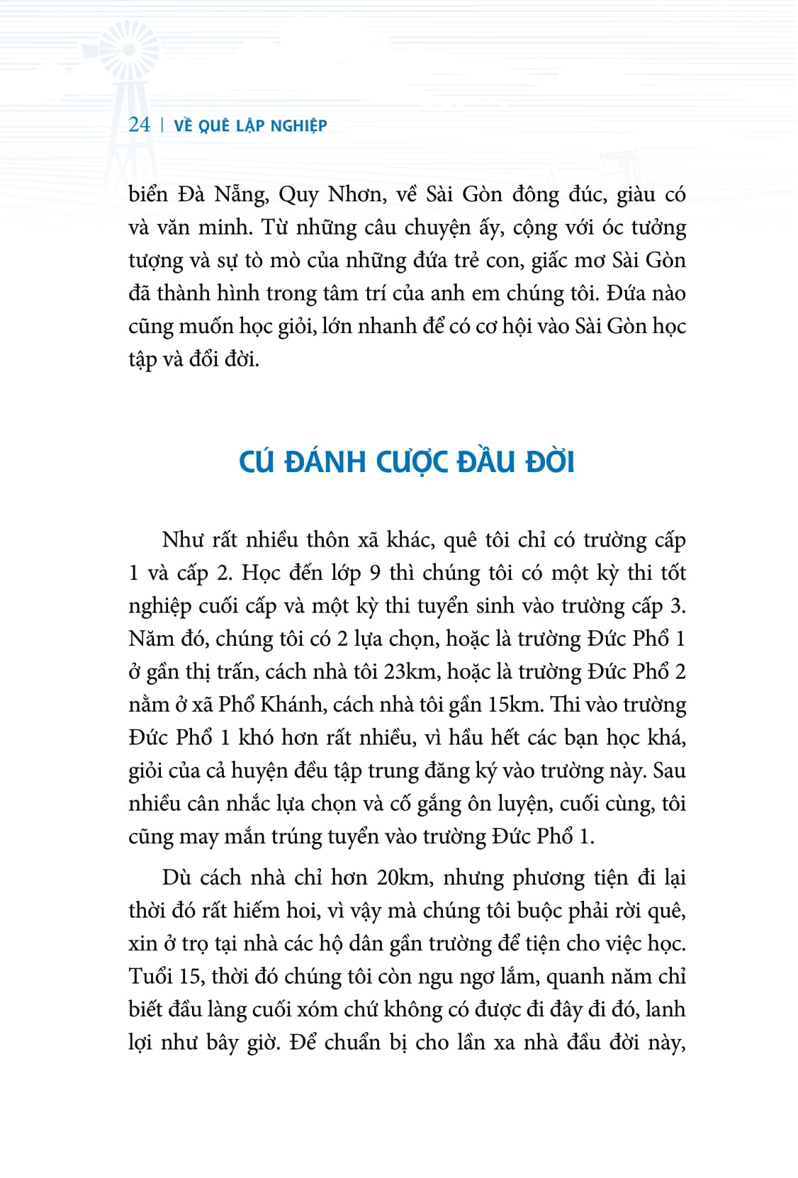 về quê lập nghiệp (tái bản)