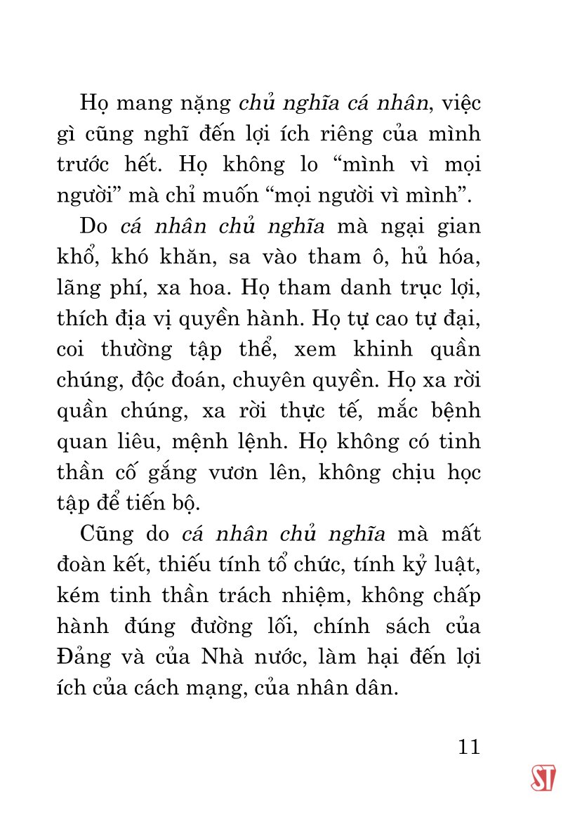 về tác phẩm "nâng cao đạo đức cách mạng, quét sạch chủ nghĩa cá nhân"