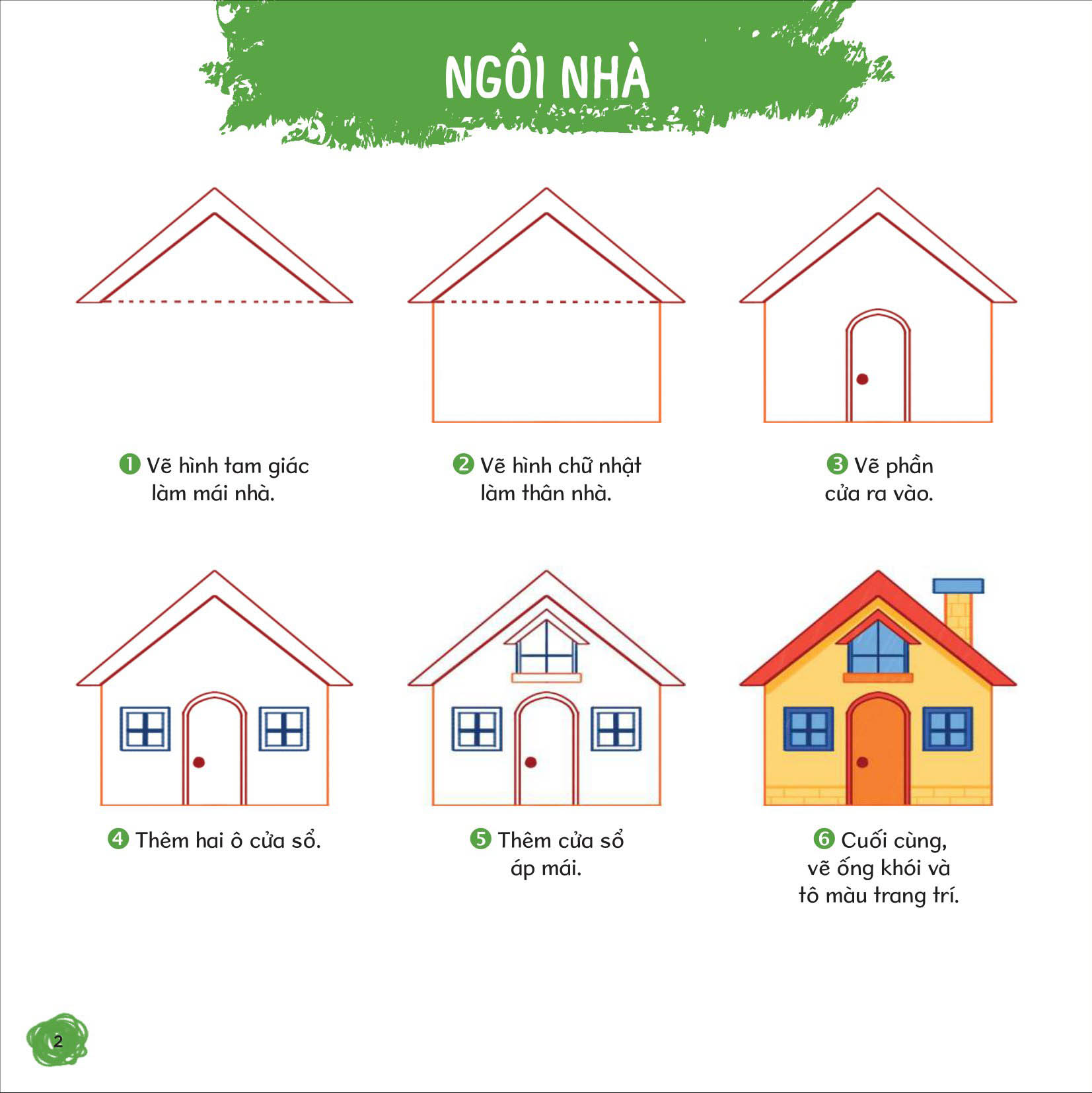 vẽ tất tật từ những hình cơ bản - nhà cửa và đồ đạc (tái bản 2023)