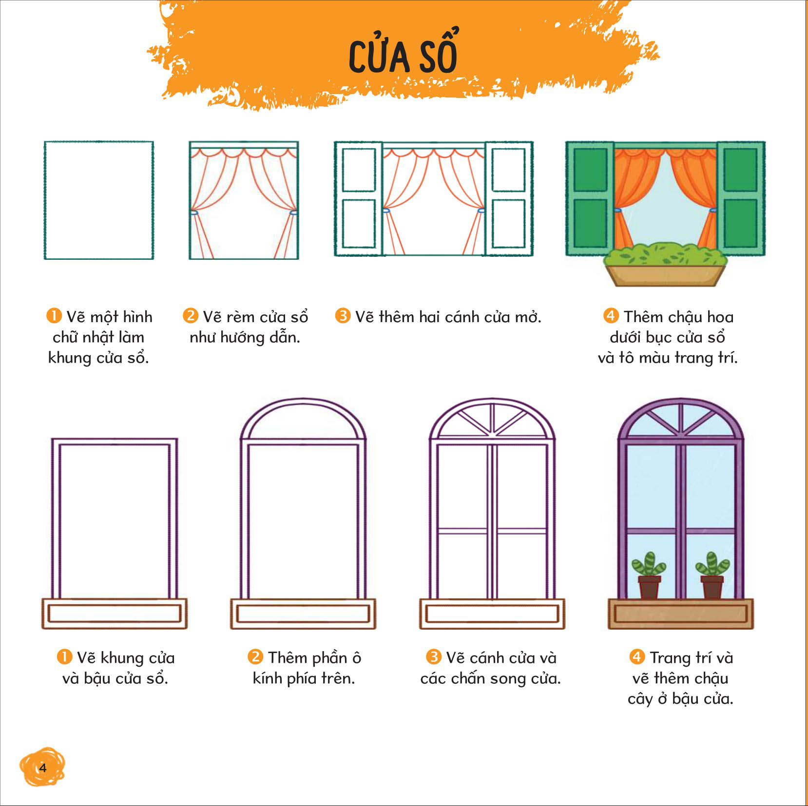 vẽ tất tật từ những hình cơ bản - nhà cửa và đồ đạc (tái bản 2023)