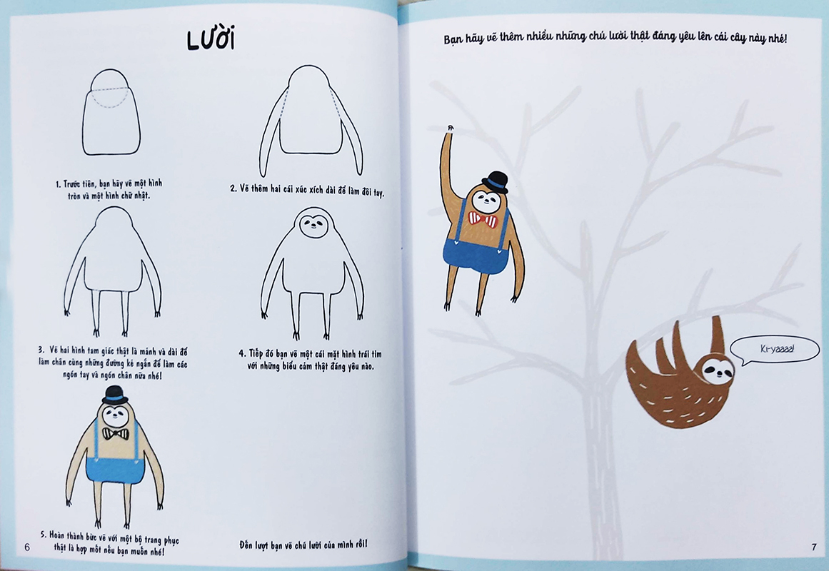 vẽ theo phong cách kawaii với 5 bước đơn giản - thế giới động vật