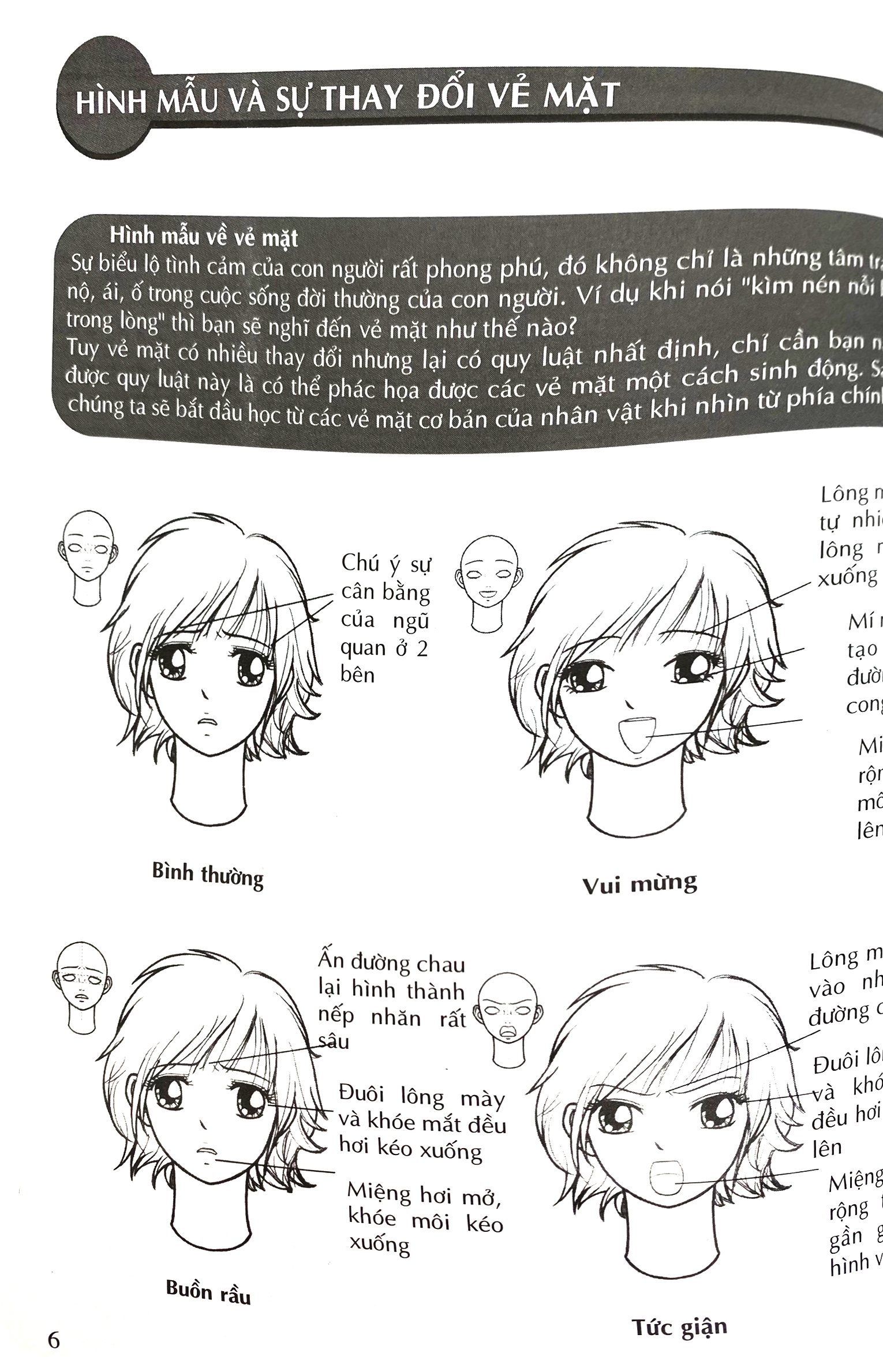 vẽ truyện tranh phong cách nhật bản - biểu cảm