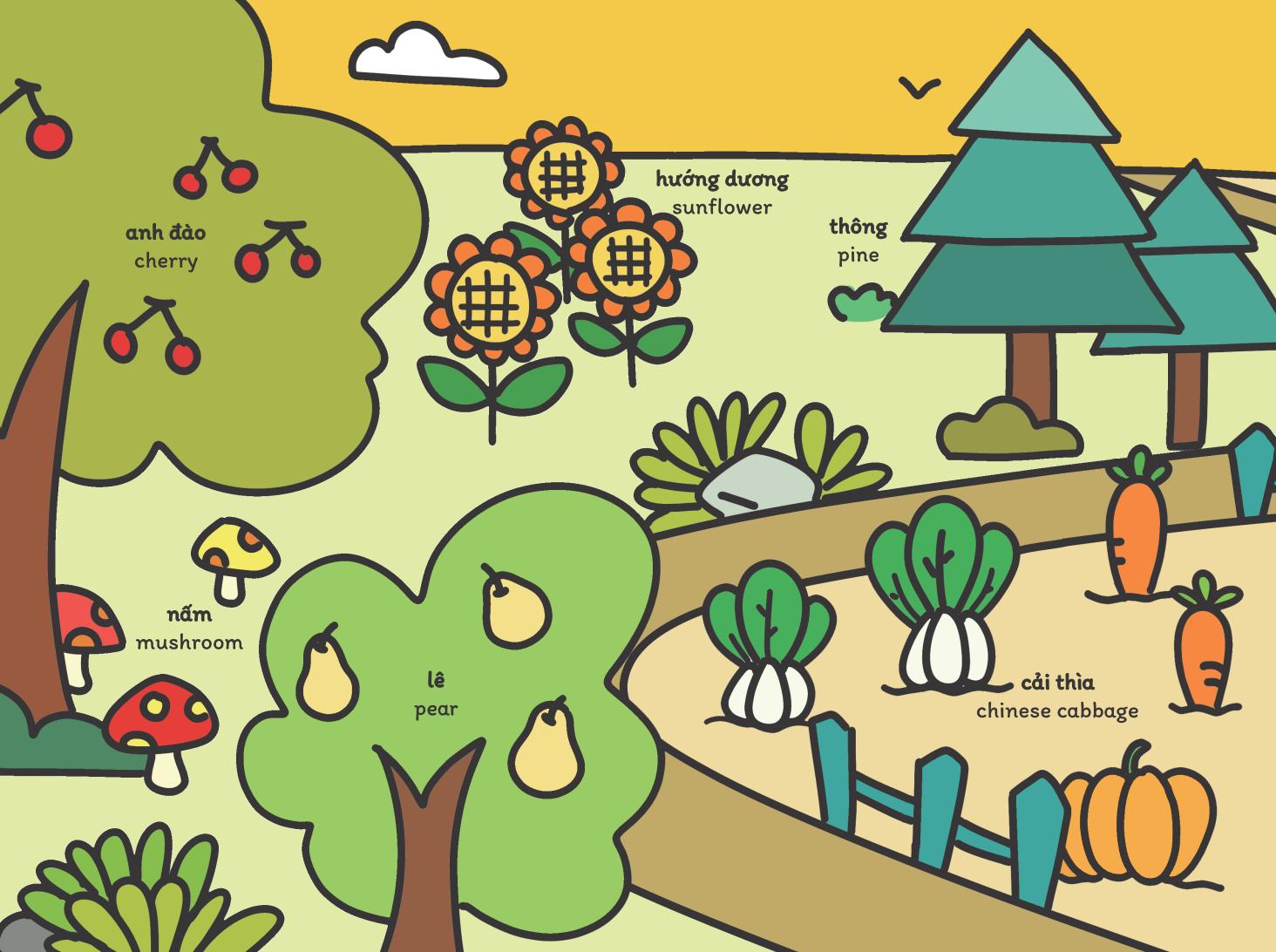 vẽ vạn vật từ những nét đơn giản - vẽ cỏ cây hoa lá