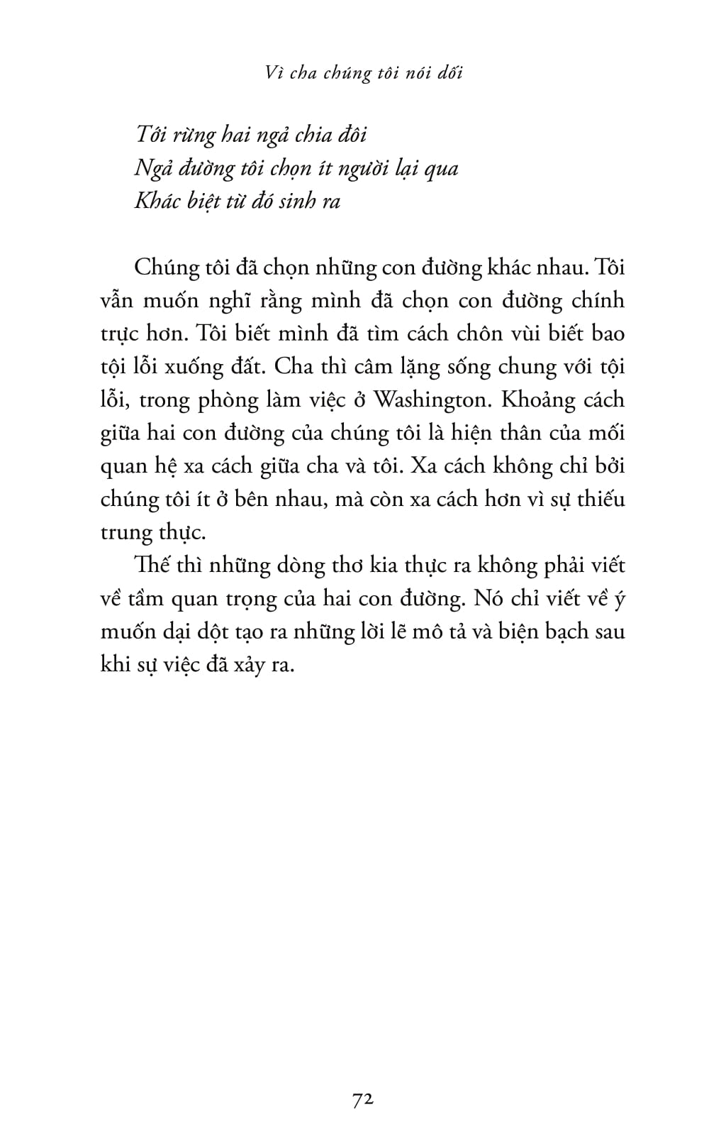 Vi Cha Chung Toi Noi Doi - Because Our Fathers Lied - Hoi Uc Ve Su That Va Gia Dinh, Tu Cuoc Chien Viet Nam Den Tan Hom Nay
