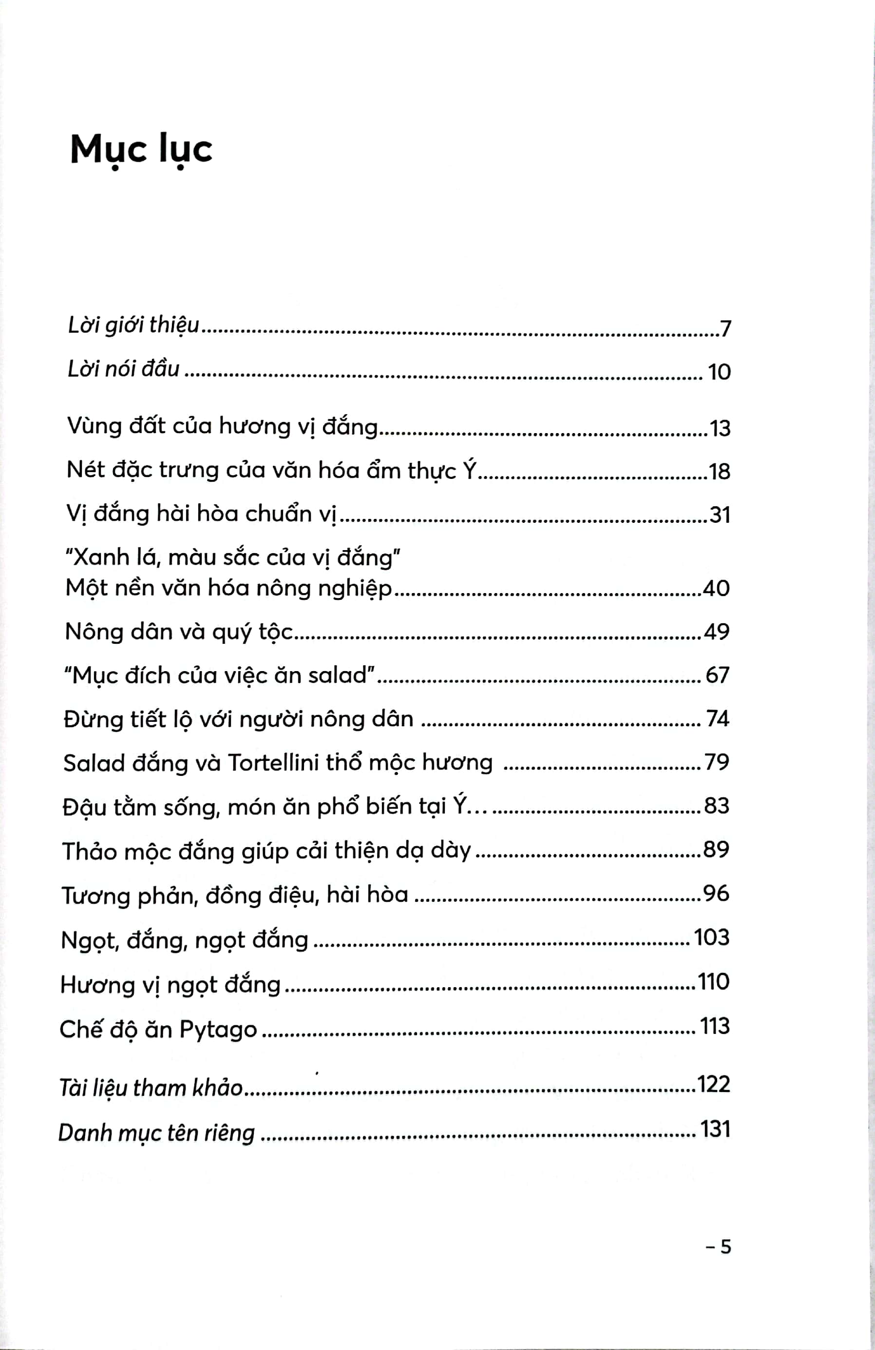 vị đắng trong ẩm thực ý