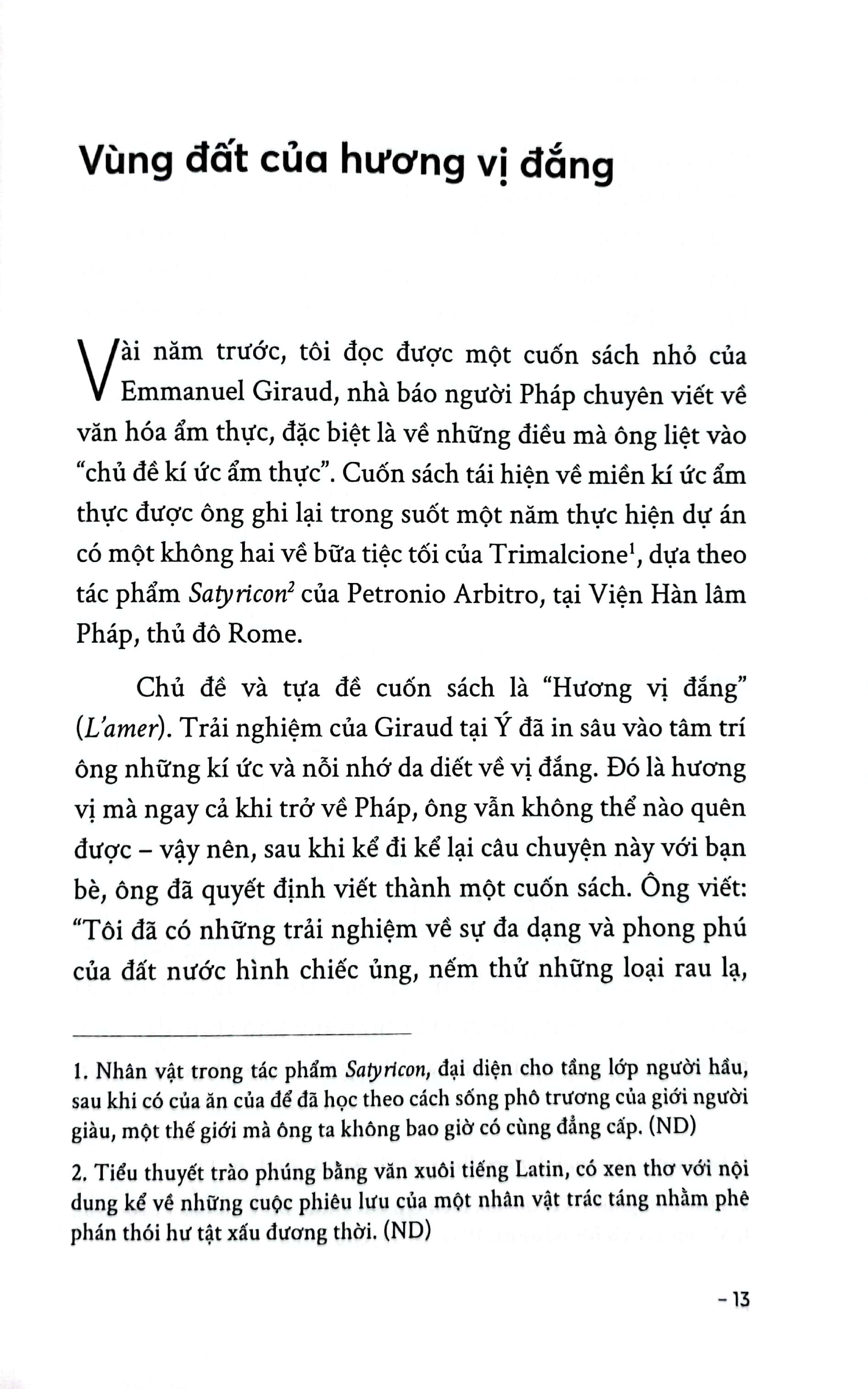 vị đắng trong ẩm thực ý