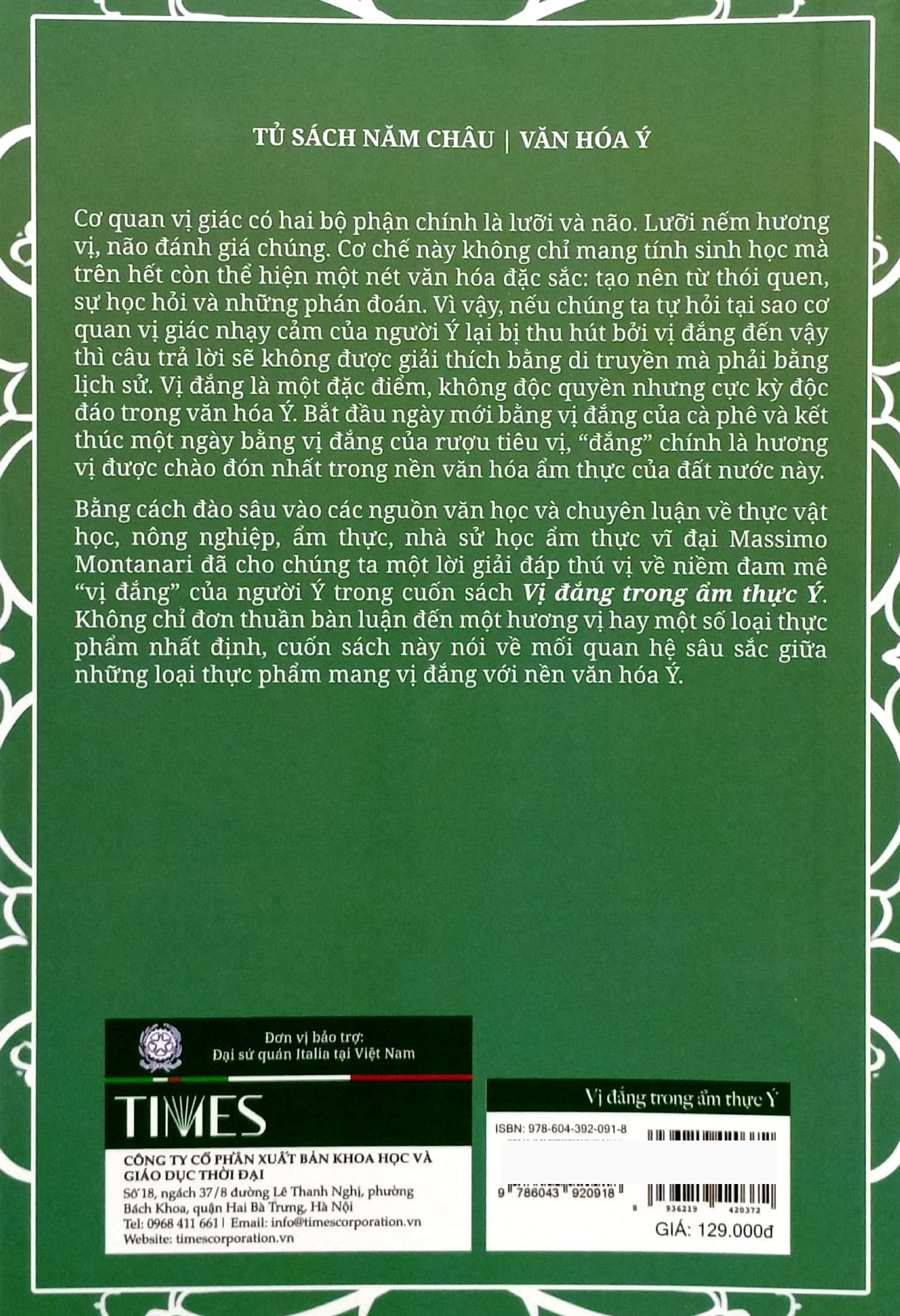 vị đắng trong ẩm thực ý