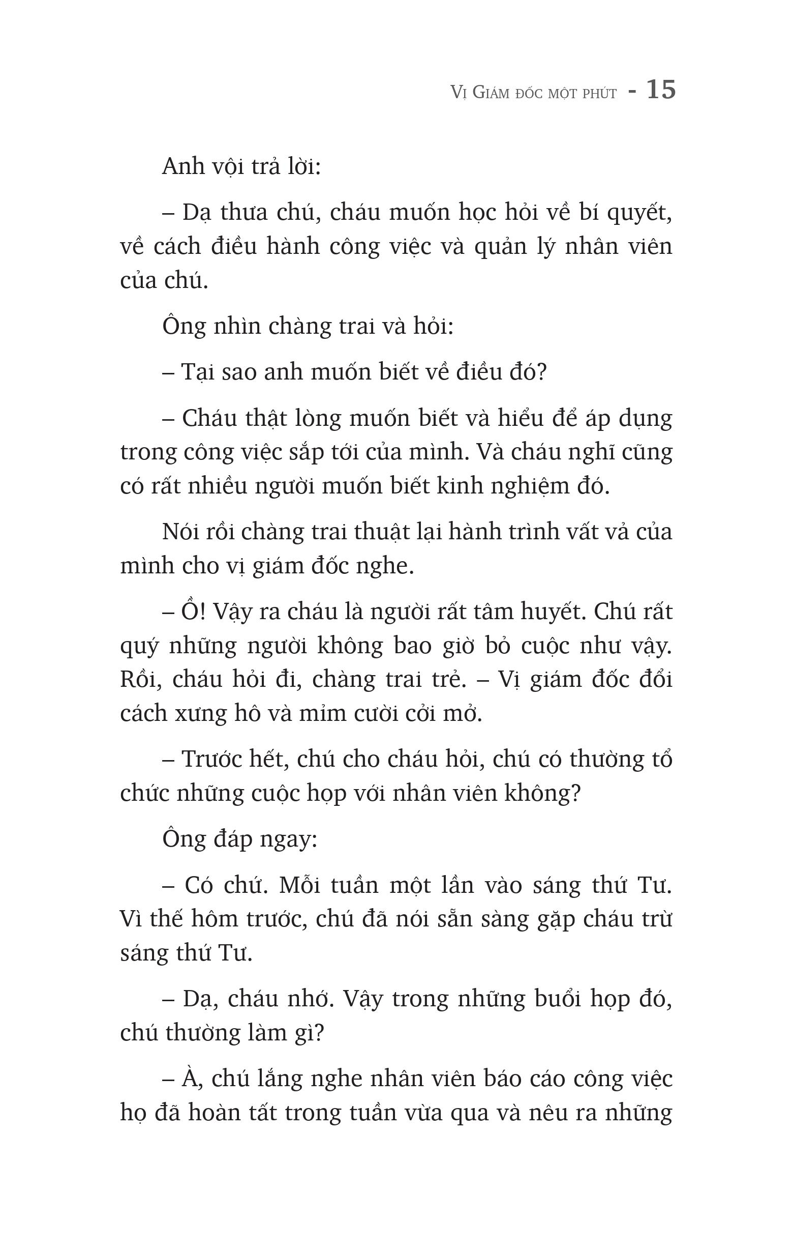 vị giám đốc một phút