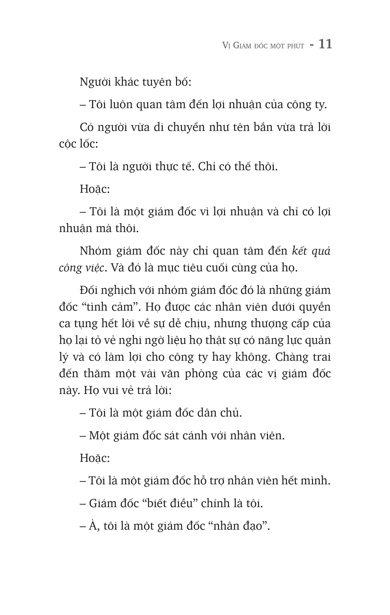 vị giám đốc một phút
