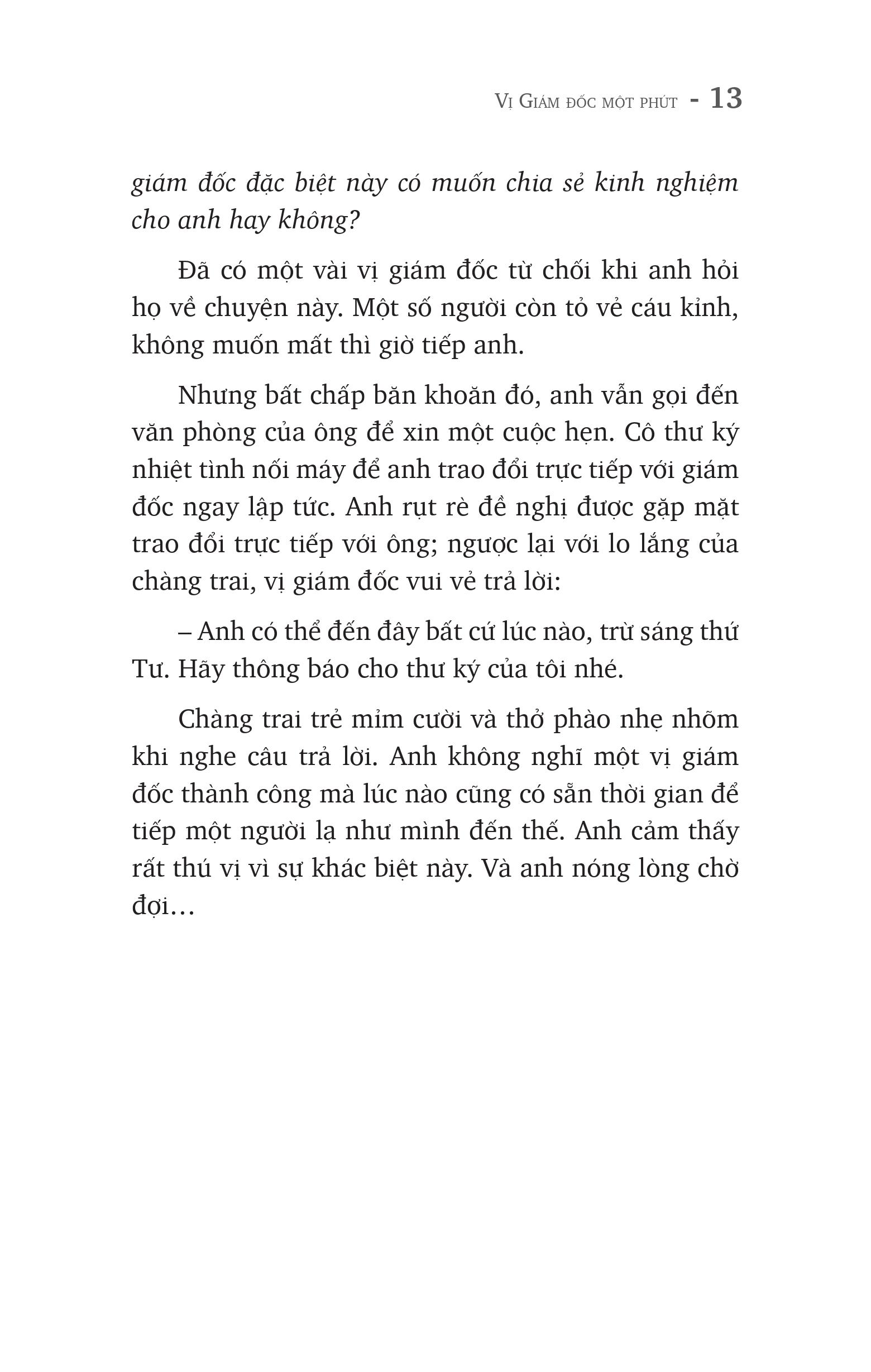 vị giám đốc một phút